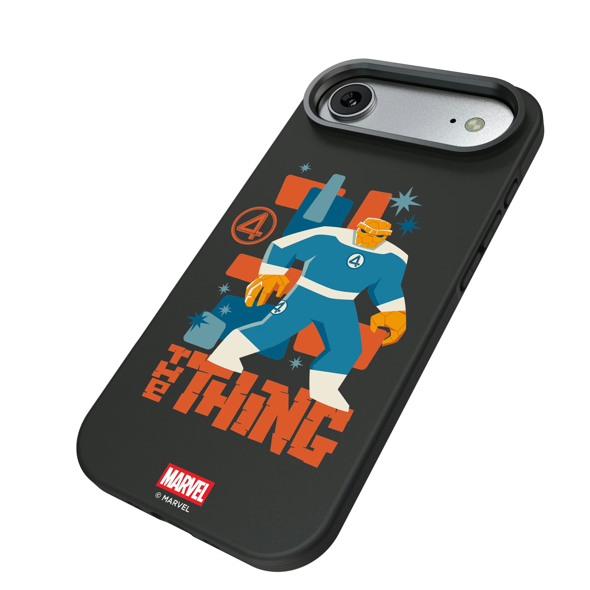 Marvel The Thing Badge iPhone Bump Phone Case for Apple iPhone - Isometric View#Device_iPhone Air
