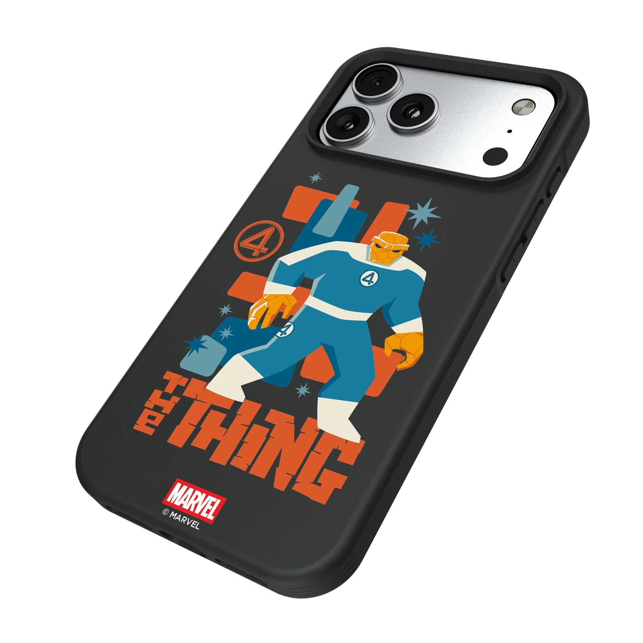 Marvel The Thing Badge iPhone Bump Phone Case for Apple iPhone - Isometric View#Device_iPhone 17 Pro Max