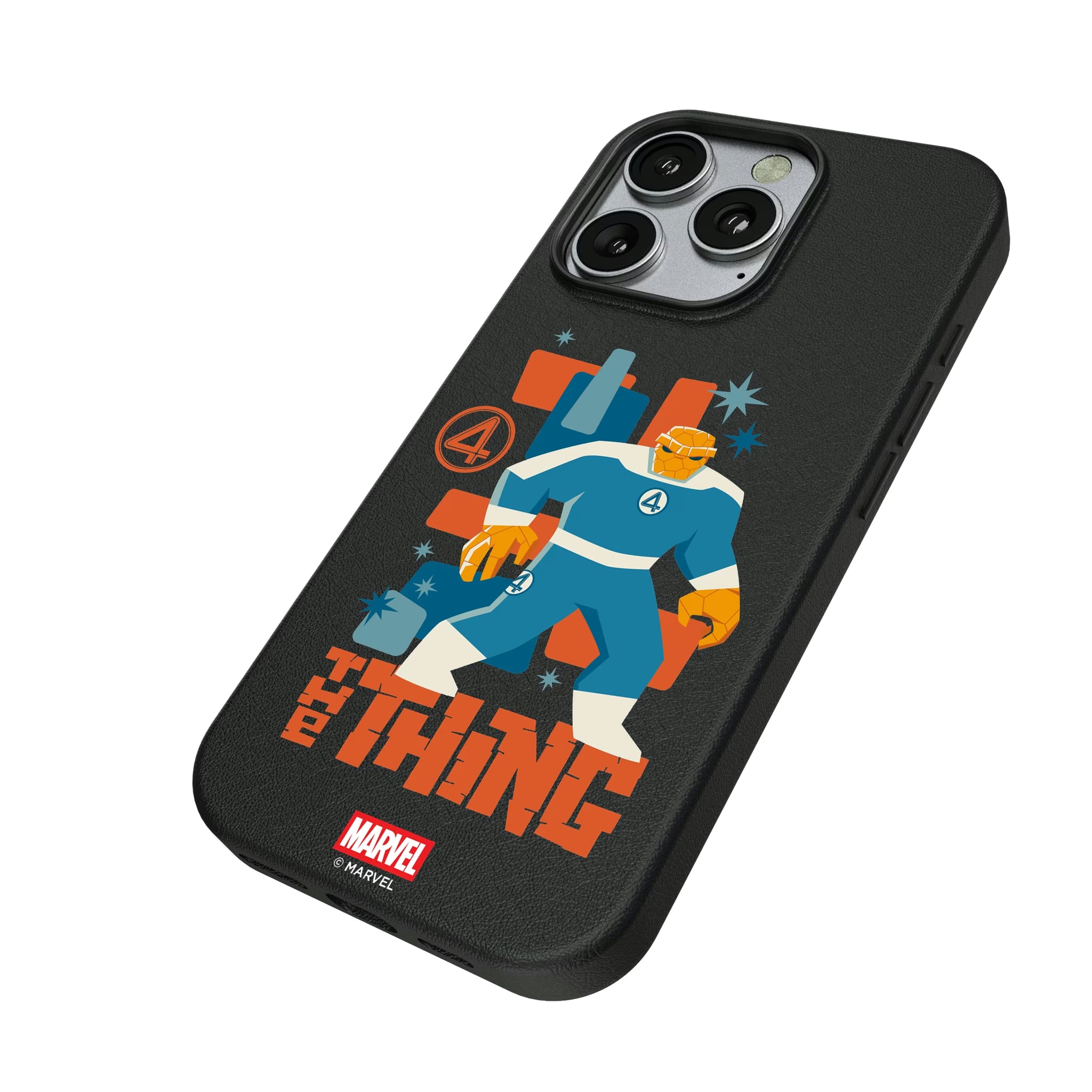 Marvel The Thing Badge iPhone MagSafe Compatible Phone Case for Apple iPhone - Isometric View