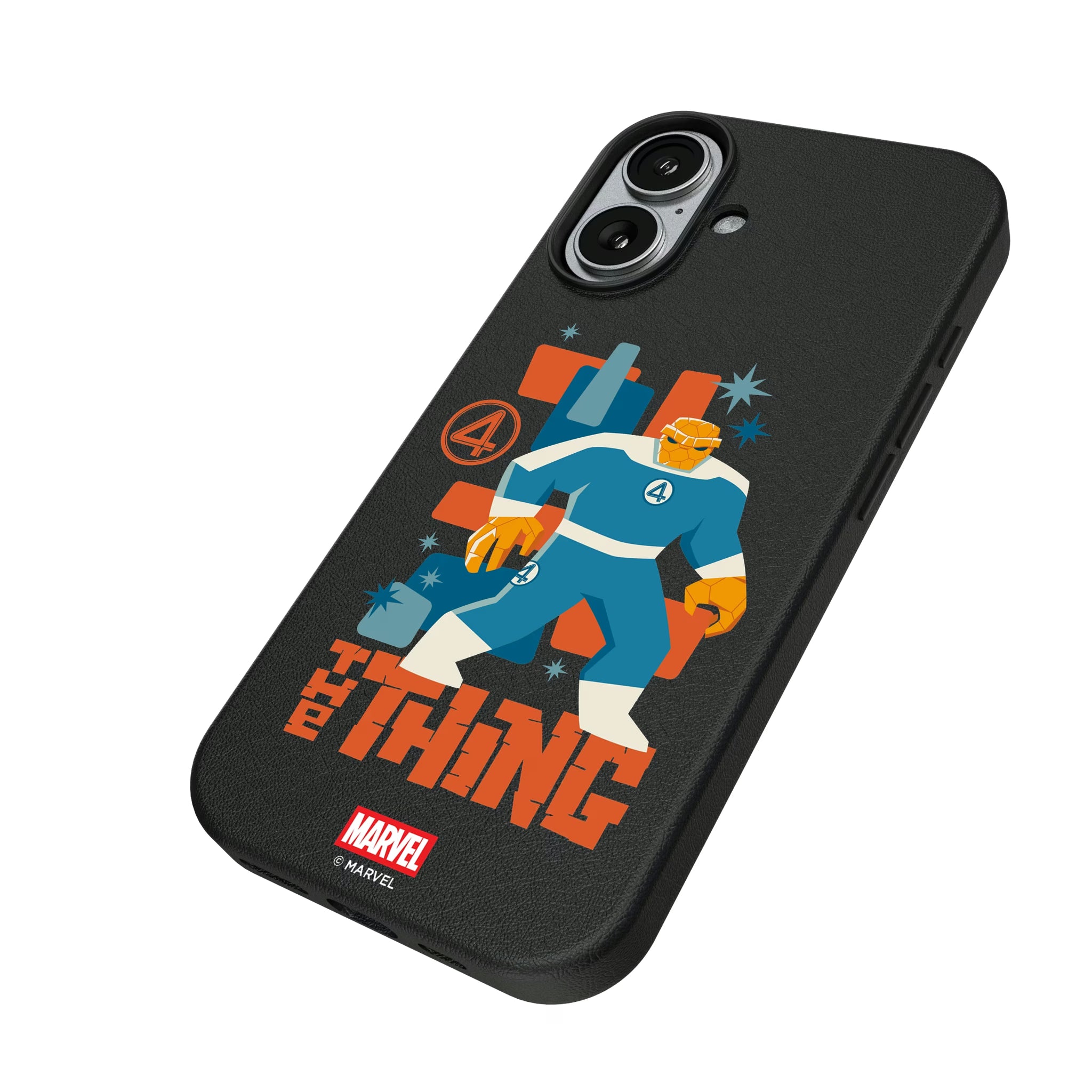 Marvel The Thing Badge iPhone MagSafe Compatible Phone Case for Apple iPhone - Isometric View#Device_iPhone 17