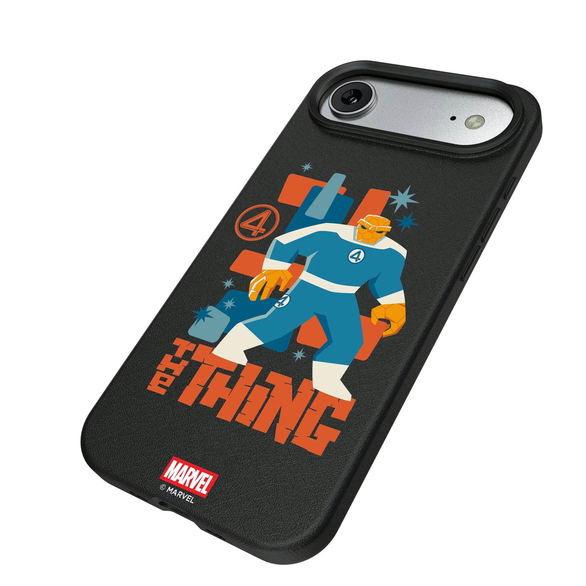 Marvel The Thing Badge iPhone MagSafe Compatible Phone Case for Apple iPhone - Isometric View#Device_iPhone Air