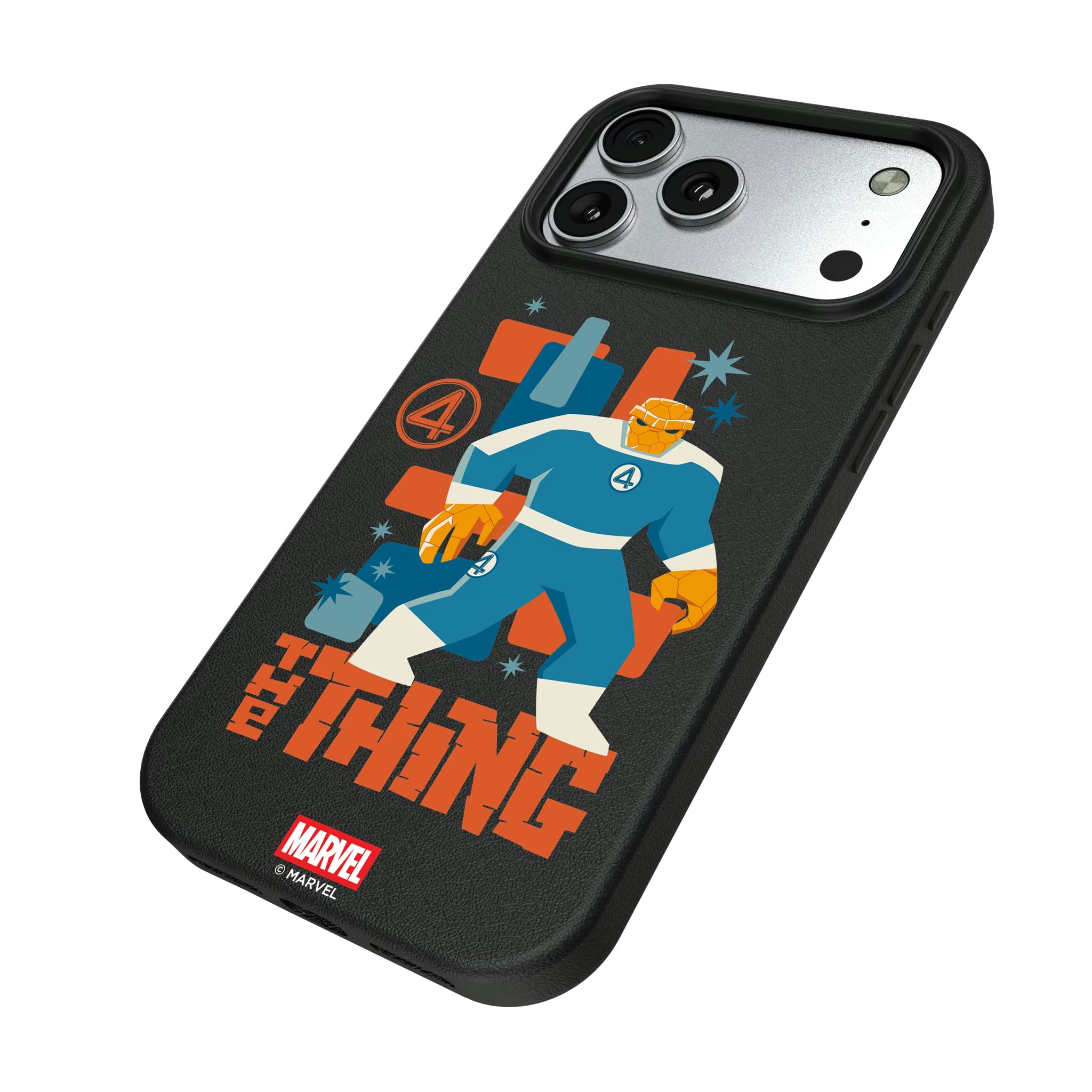 Marvel The Thing Badge iPhone MagSafe Compatible Phone Case for Apple iPhone - Isometric View#Device_iPhone 17 Pro Max