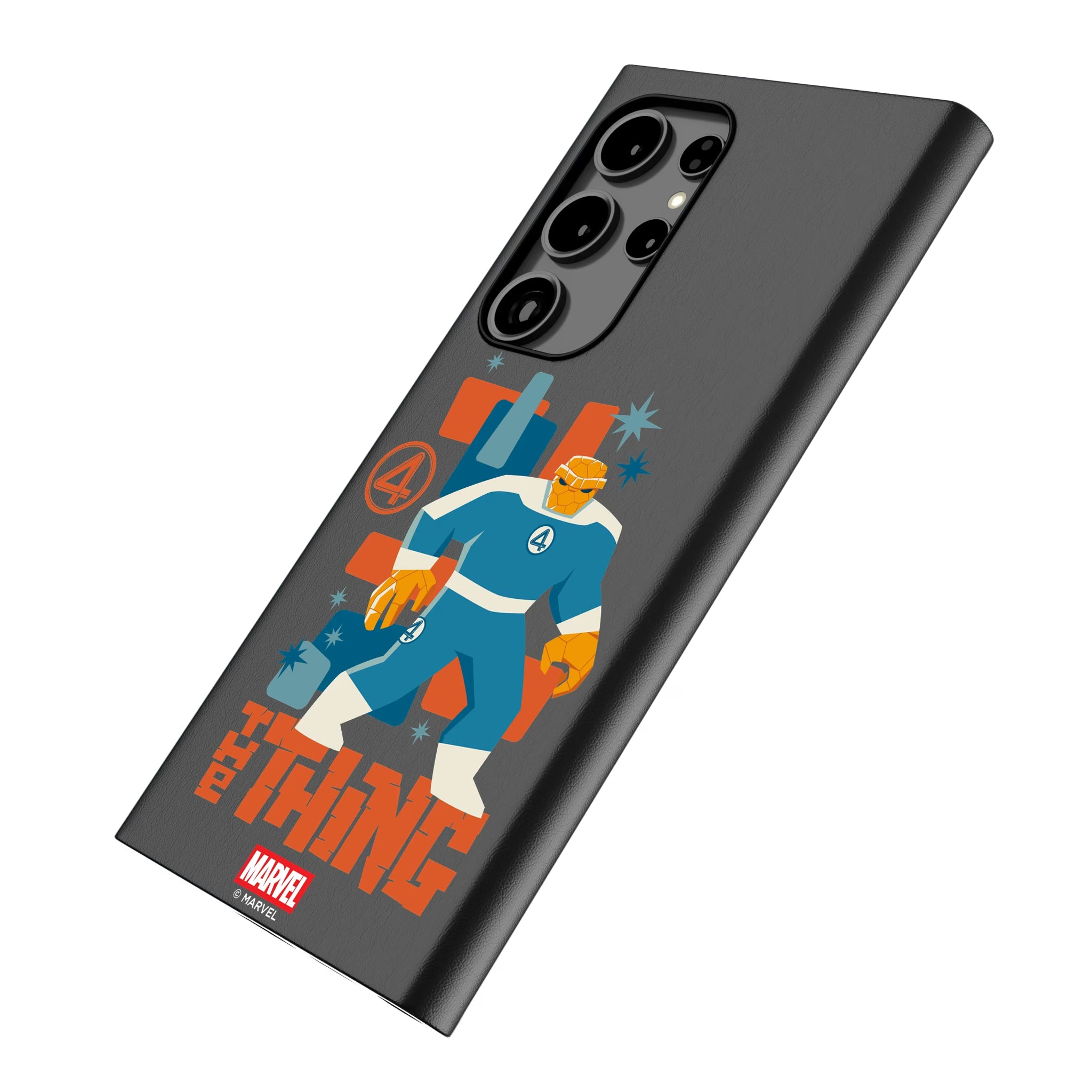Marvel The Thing Badge Galaxy MagSafe Compatible Phone Case for Samsung Galaxy - Isometric View