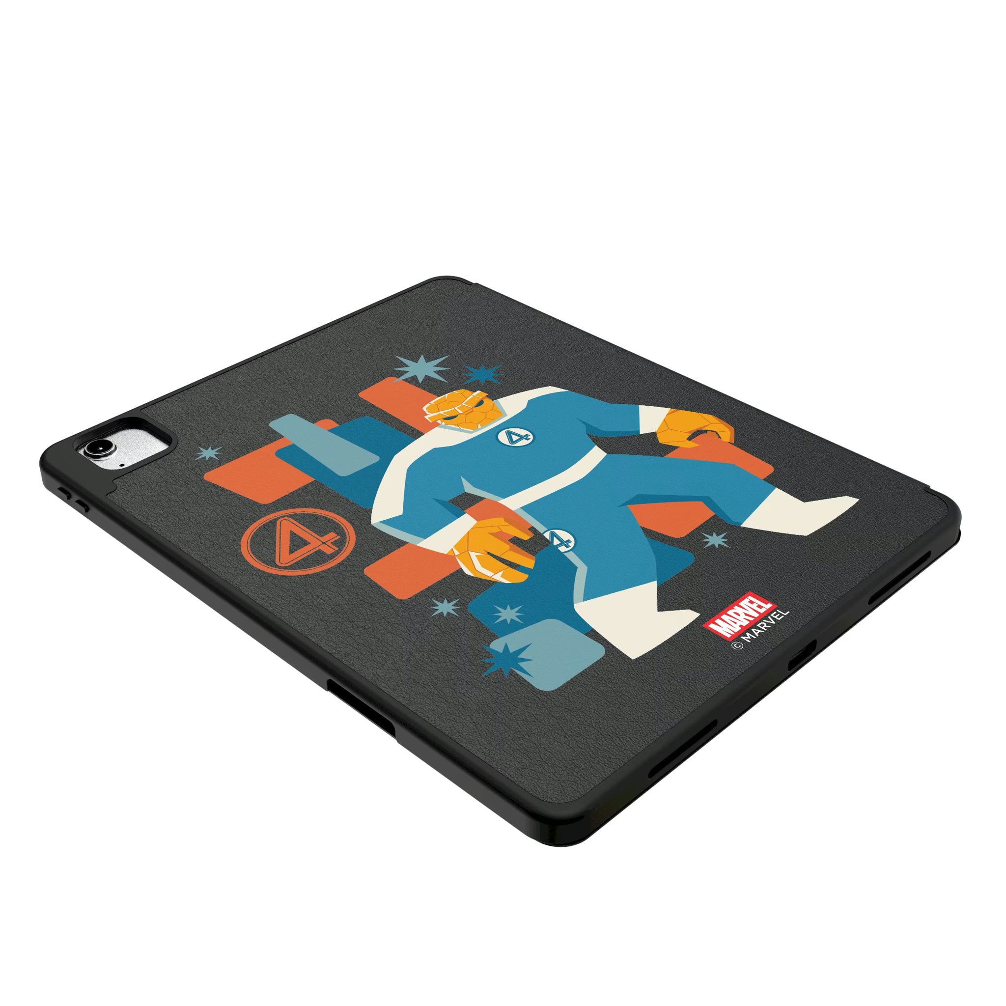 Marvel The Thing Badge iPad Tablet Case for Apple iPad - Isometric View