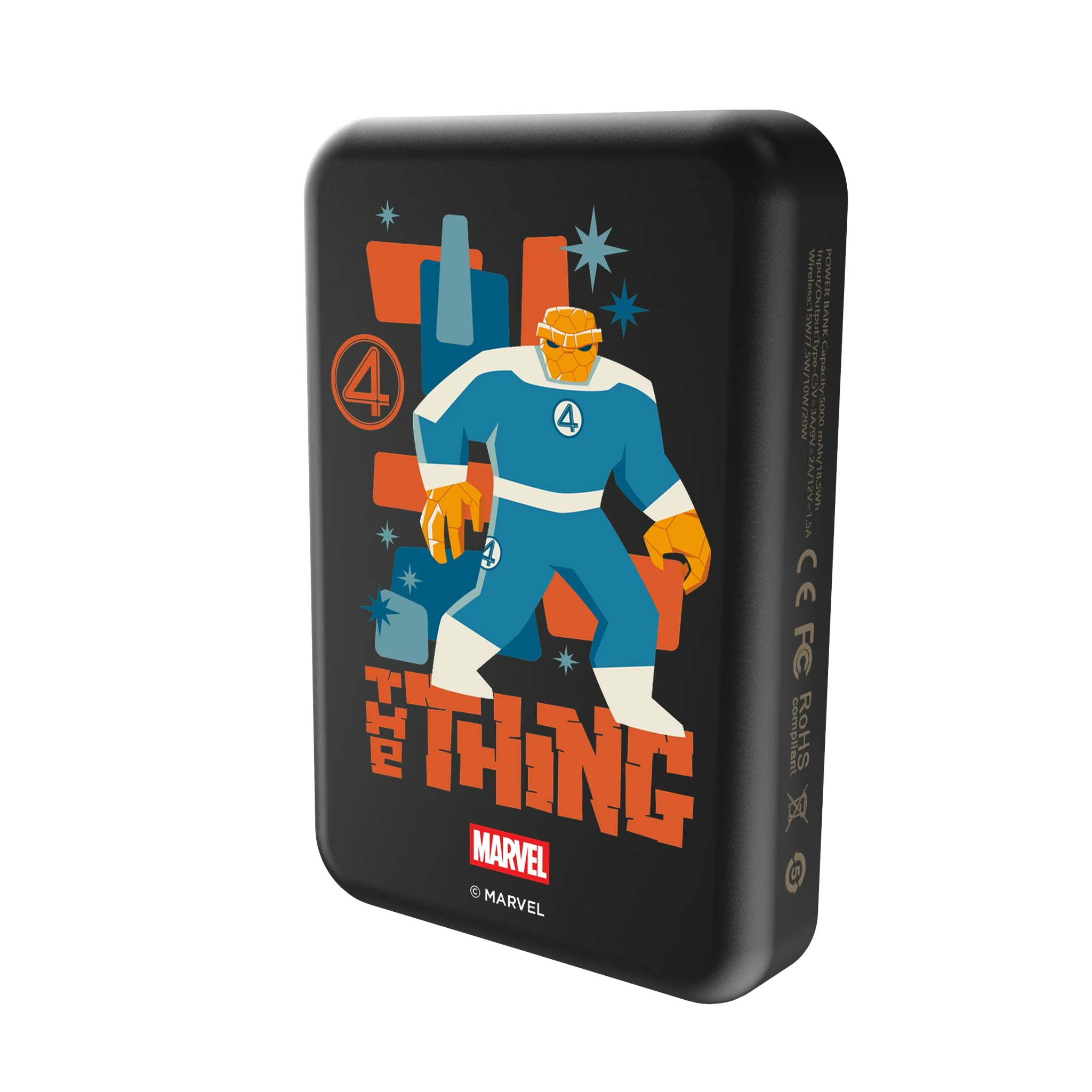 Marvel The Thing Badge Wireless Mag Power Bank