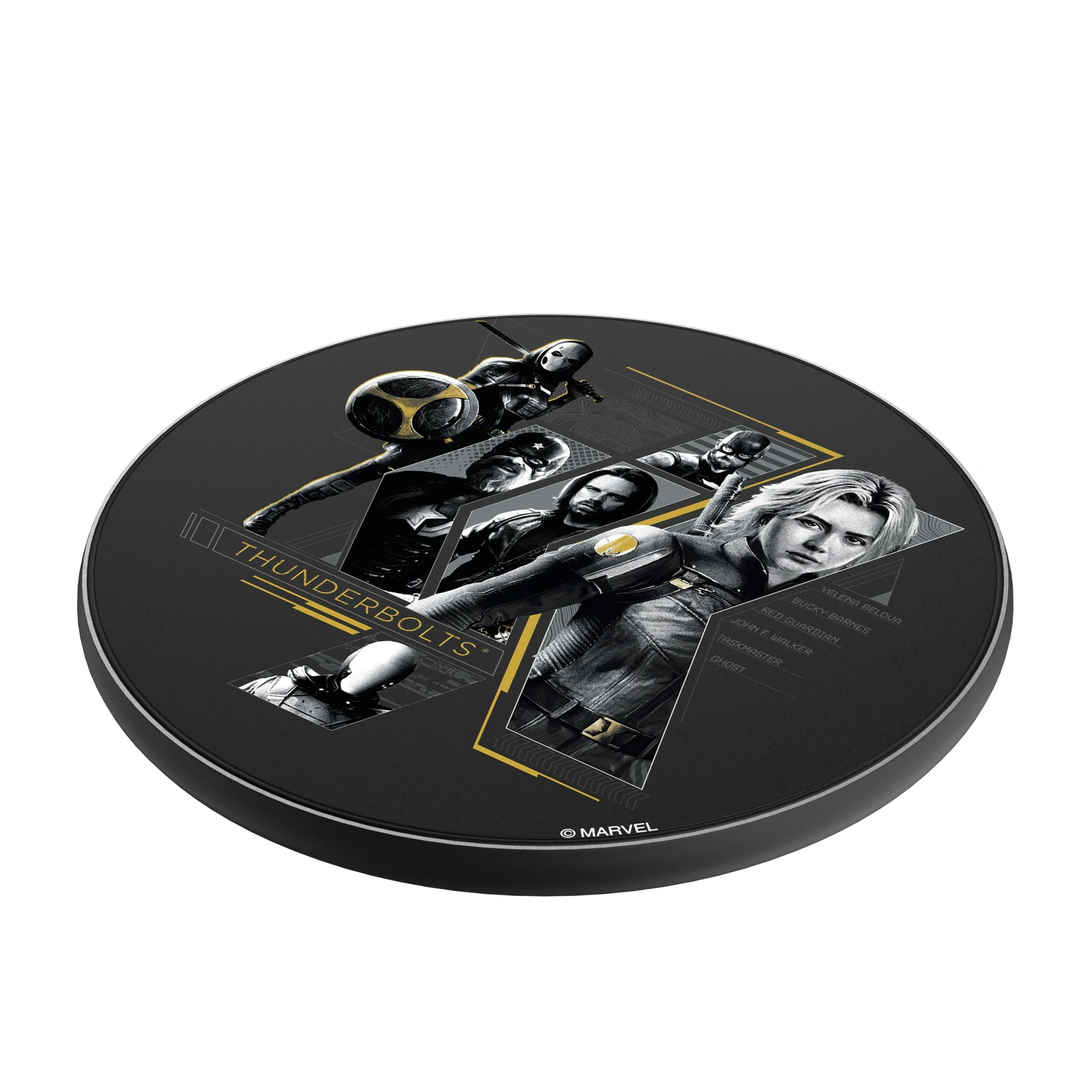 Marvel Thunderbolts Badge 15-Watt Wireless Charger - Isometric View
