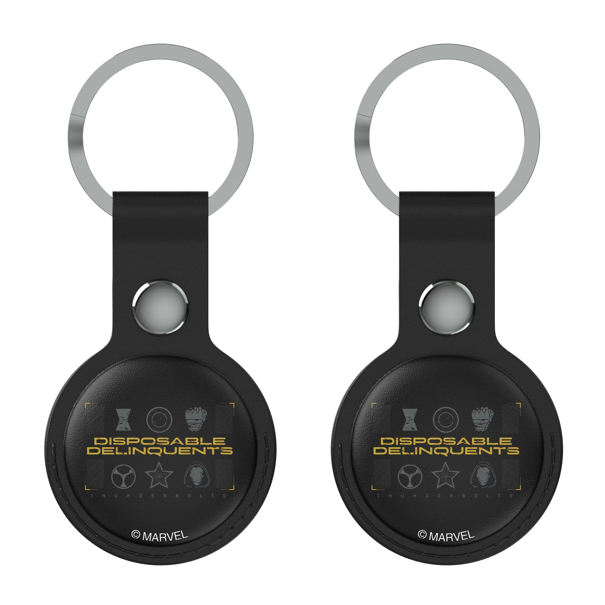 Marvel Thunderbolts Badge AirTag Black Airtag Holder 2-Pack