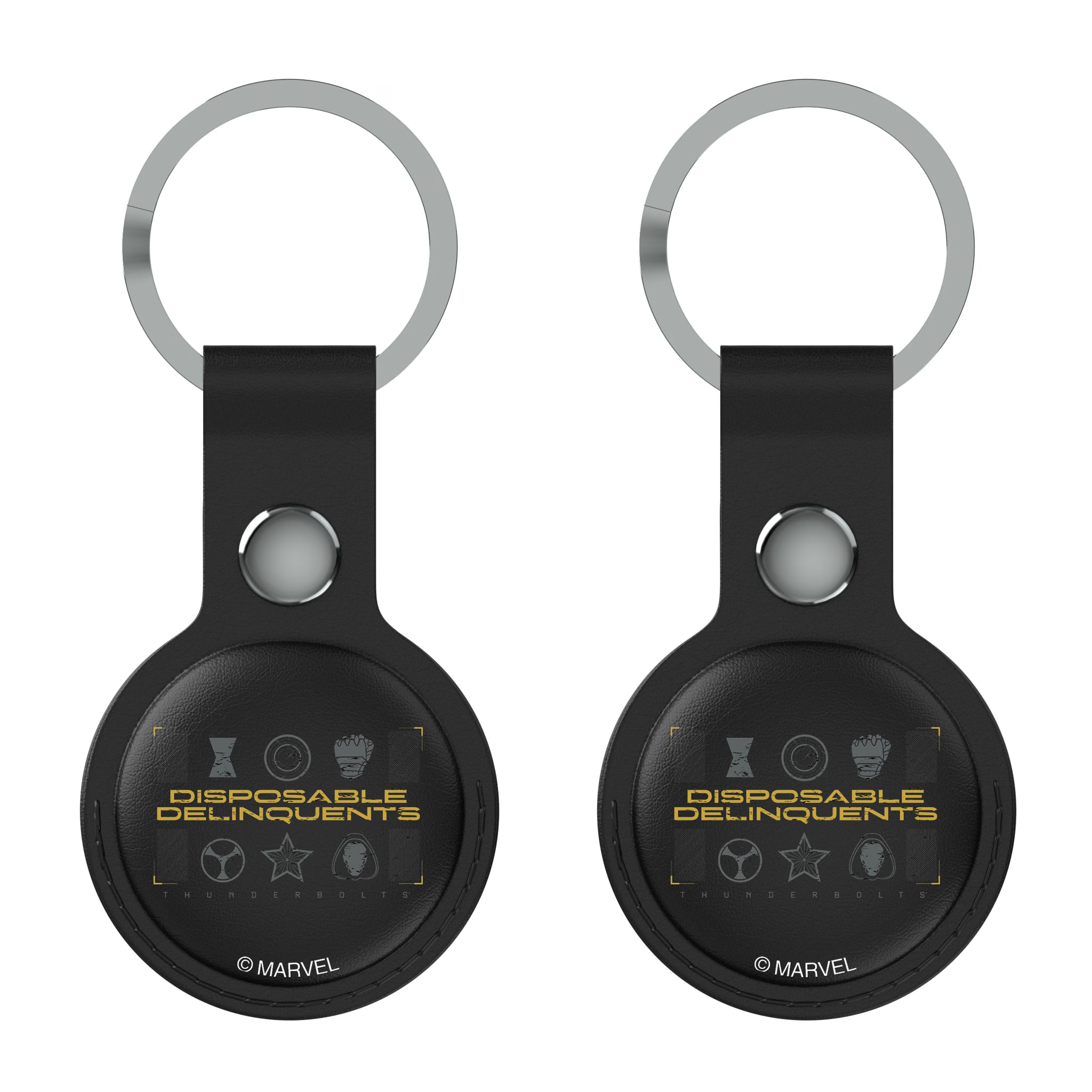 Marvel Thunderbolts Badge AirTag Black Airtag Holder 2-Pack