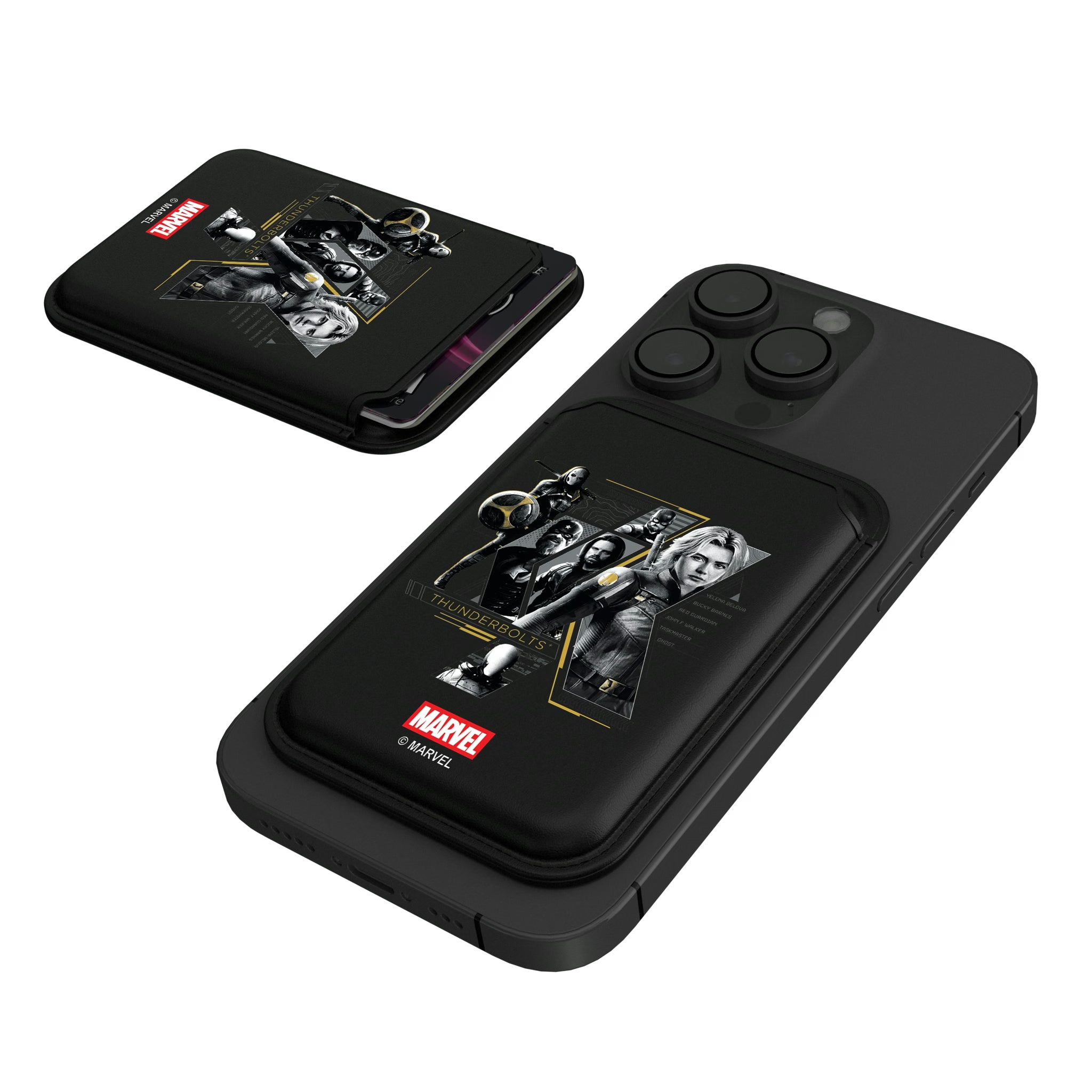 Marvel Thunderbolts Badge Black Magnetic Credit Card Wallet