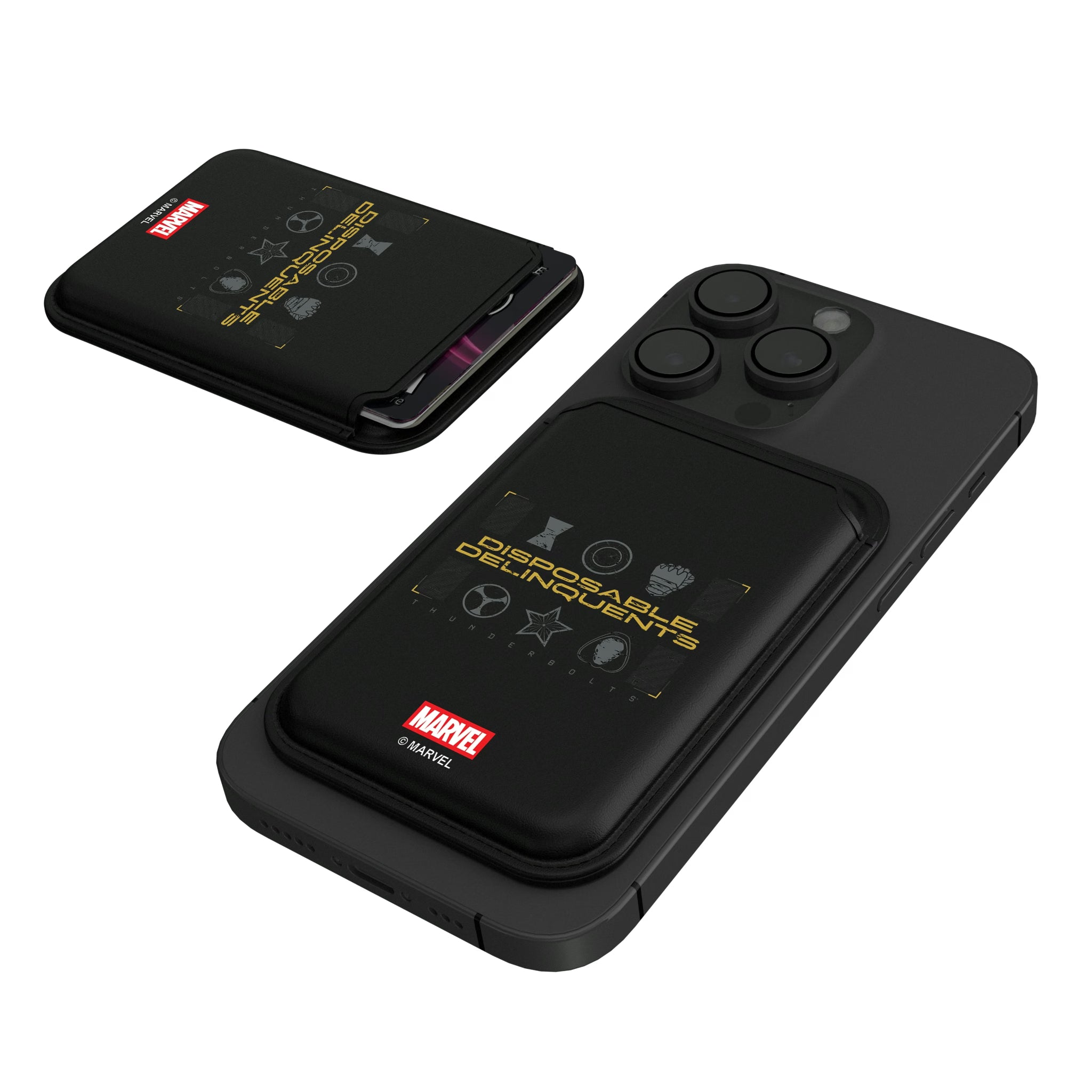 Marvel Thunderbolts Badge Black Magnetic Credit Card Wallet