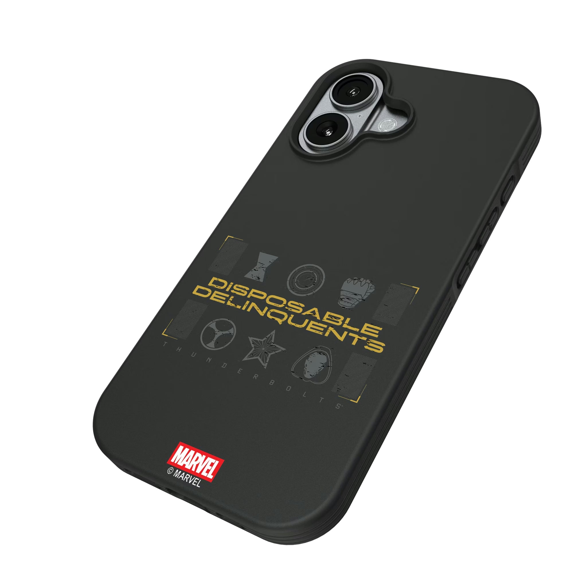 Marvel Thunderbolts Badge iPhone Bump Phone Case for Apple iPhone - Isometric View#Device_iPhone 17