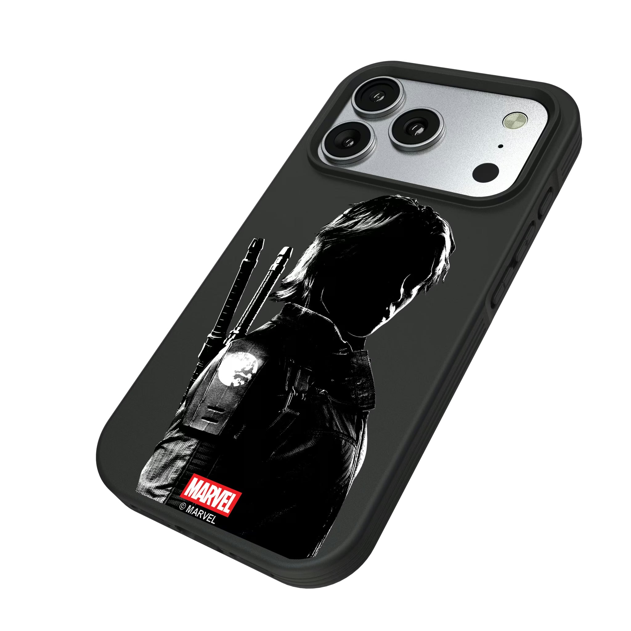 Marvel Thunderbolts Badge iPhone Bump Phone Case for Apple iPhone - Isometric View#Device_iPhone 17 Pro