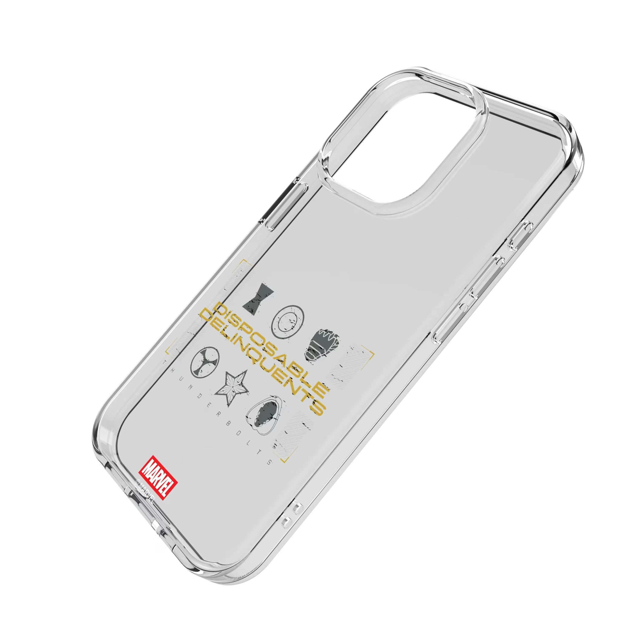 Marvel Thunderbolts Badge iPhone Clear Phone Case for Apple iPhone - Isometric View