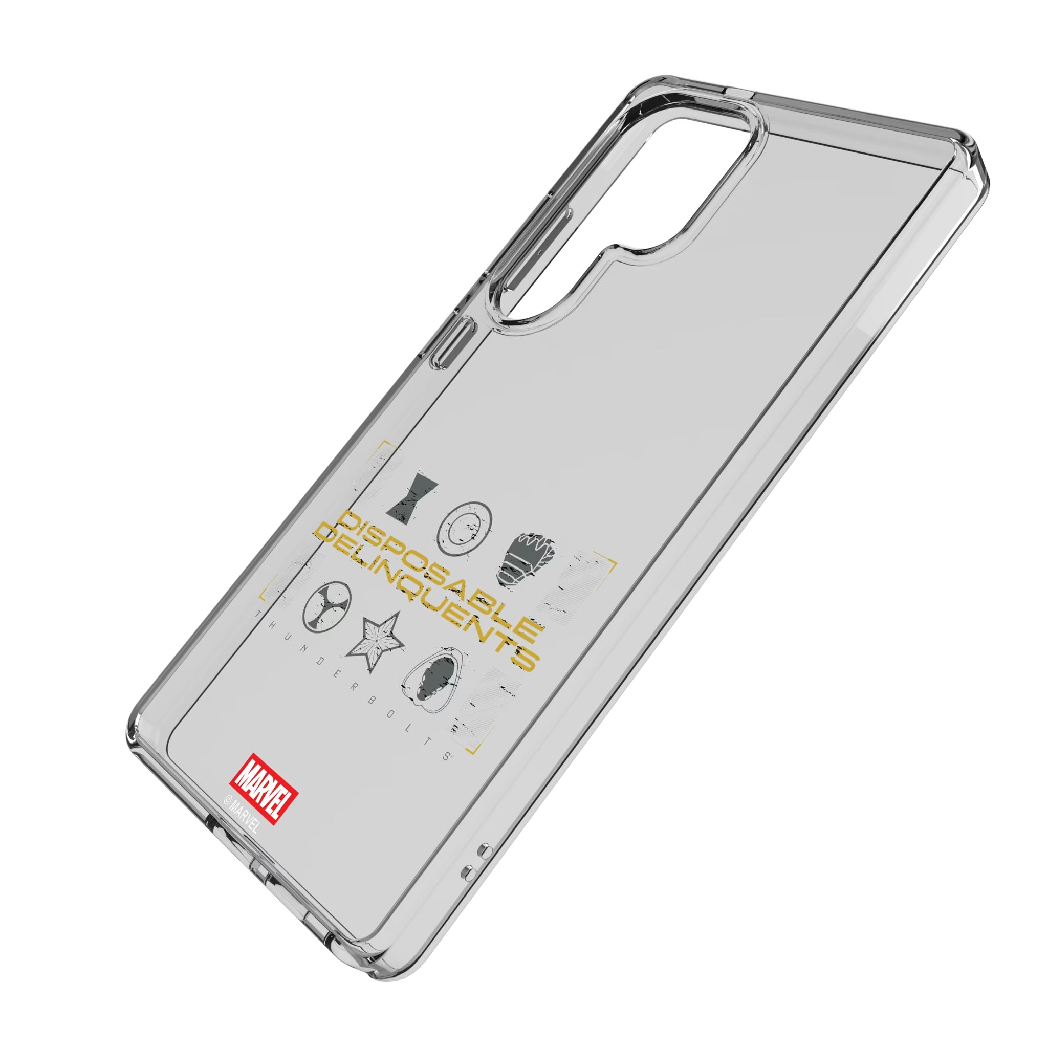 Marvel Thunderbolts Badge Galaxy Clear Phone Case for Samsung Galaxy - Isometric View