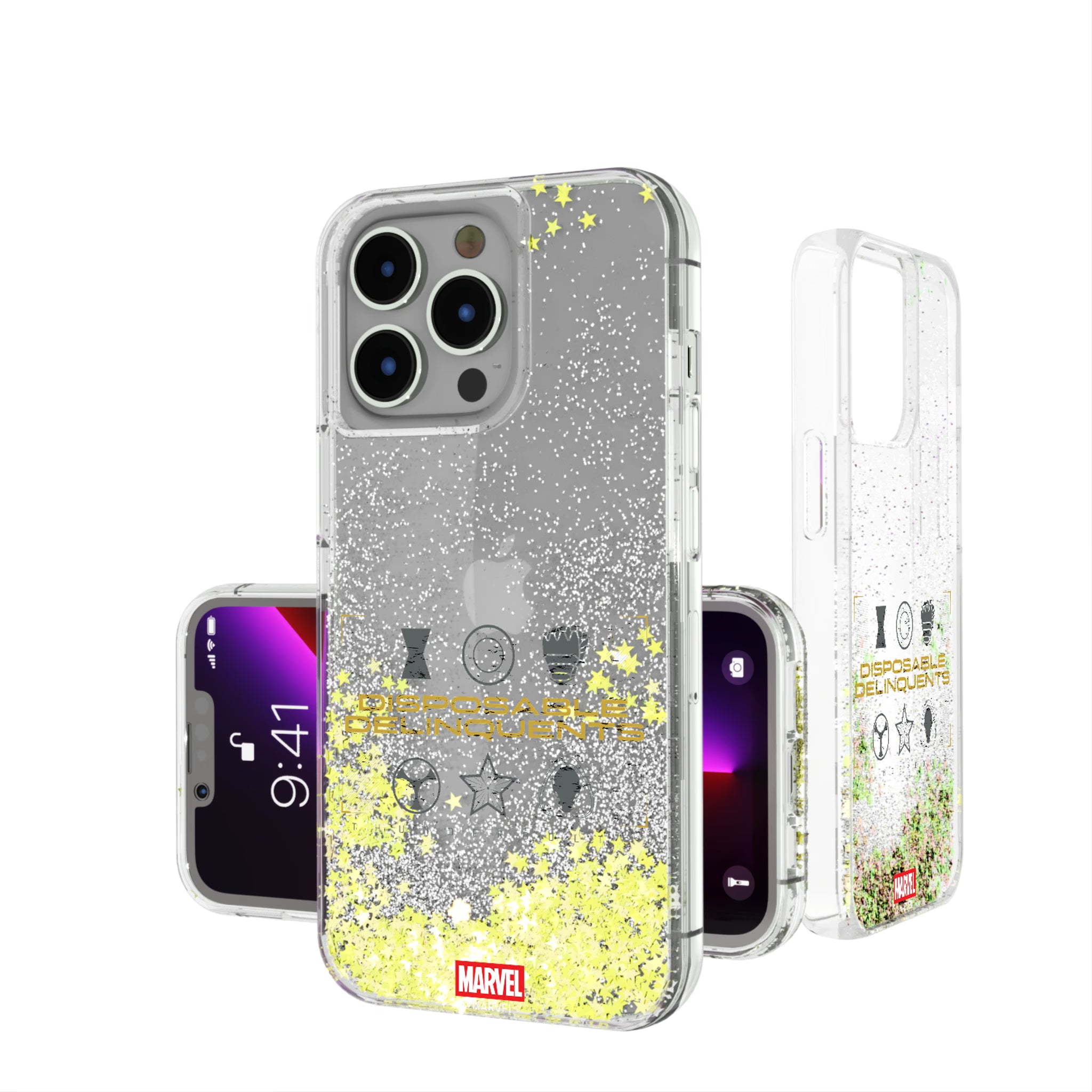 Marvel Thunderbolts Badge iPhone Glitter Phone Case for Apple iPhone