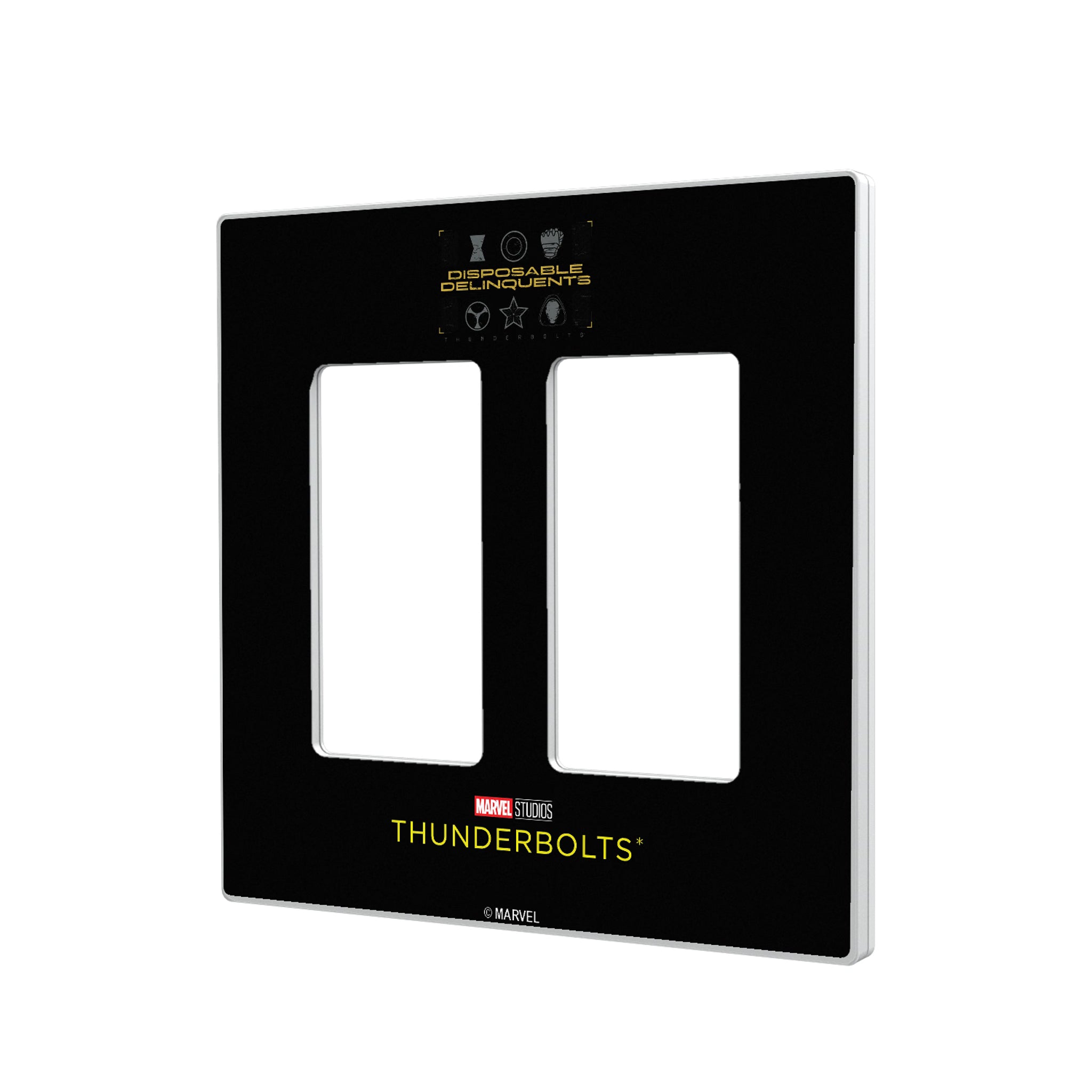 Marvel Thunderbolts Badge Hidden-Screw Light Switch Plate#Style_Double Rocker