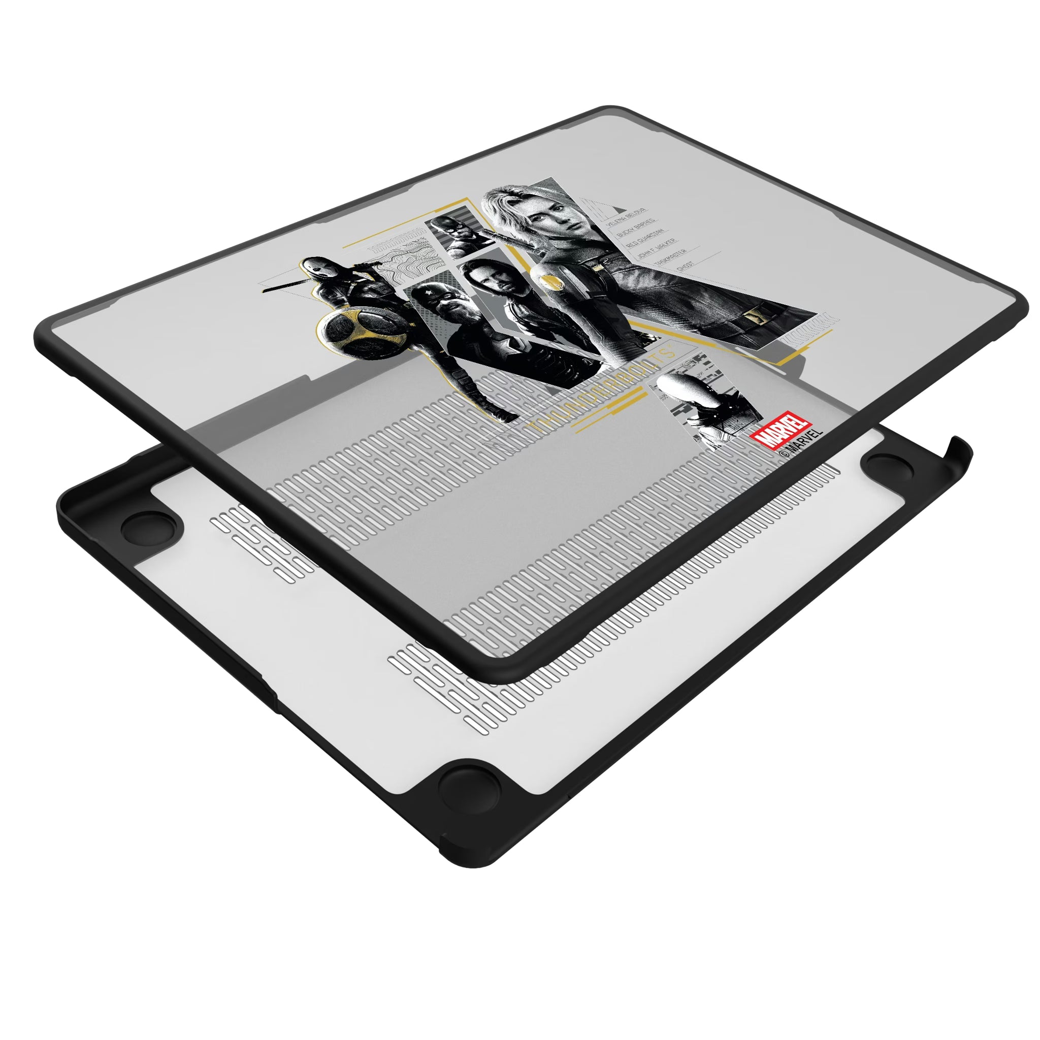 Marvel Thunderbolts Badge MacBook Laptop Case for Apple MacBook - Isometric View#Device_MacBook Pro (14-inch, 2021) / MacBook Pro (14-inch, 2023) / MacBook Pro (14-inch, 2024)