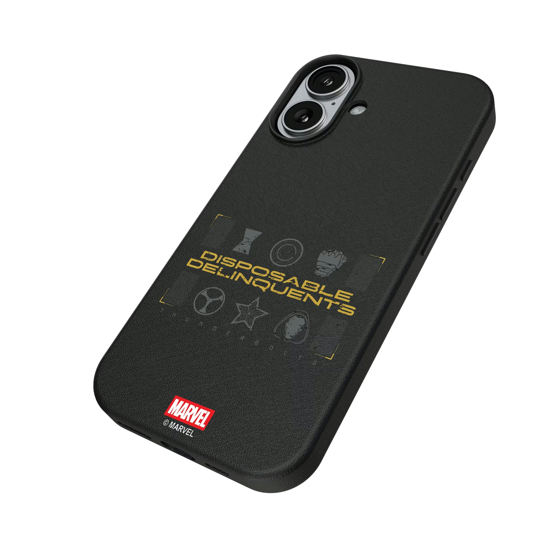 Marvel Thunderbolts Badge iPhone MagSafe Compatible Phone Case for Apple iPhone - Isometric View#Device_iPhone 17
