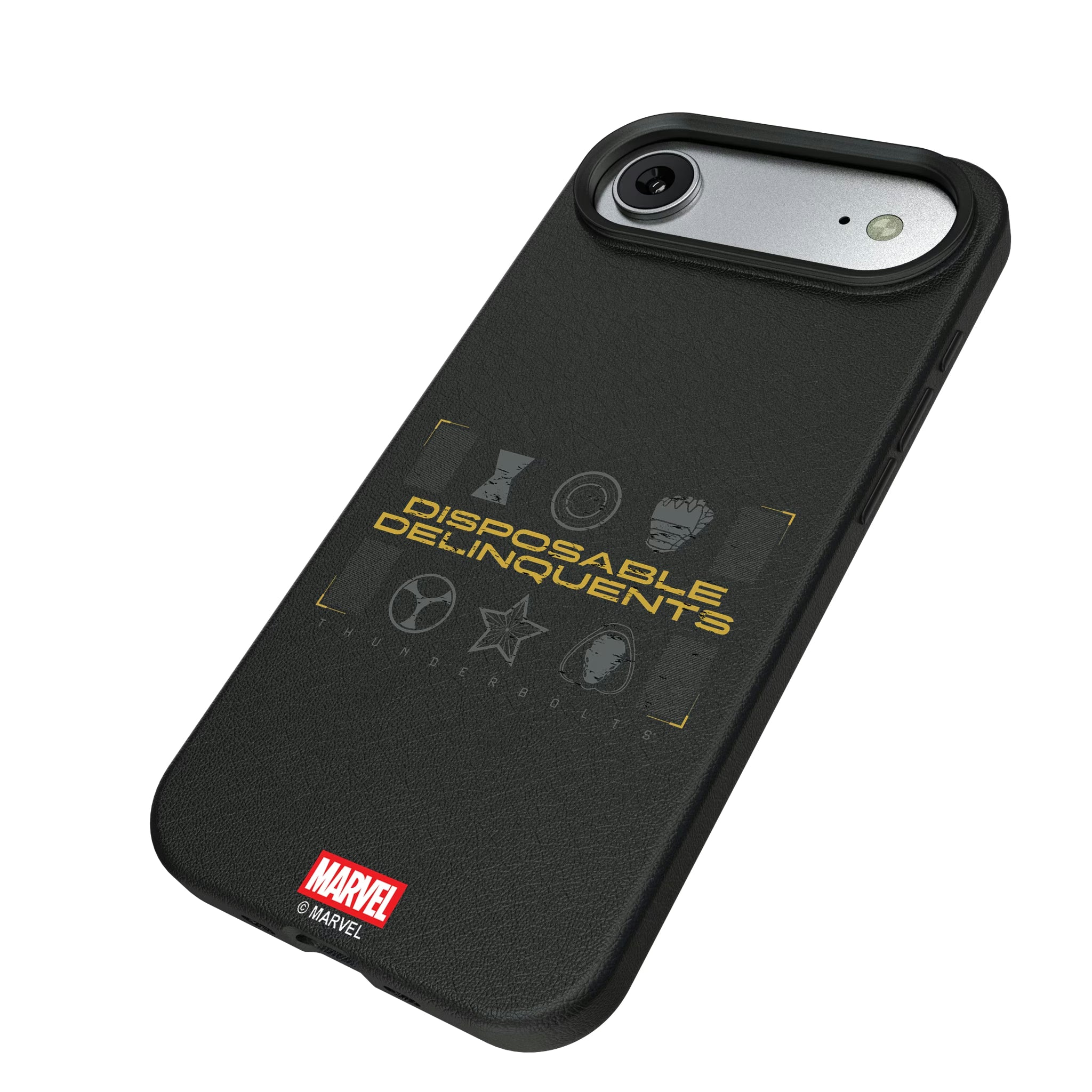 Marvel Thunderbolts Badge iPhone MagSafe Compatible Phone Case for Apple iPhone - Isometric View#Device_iPhone Air