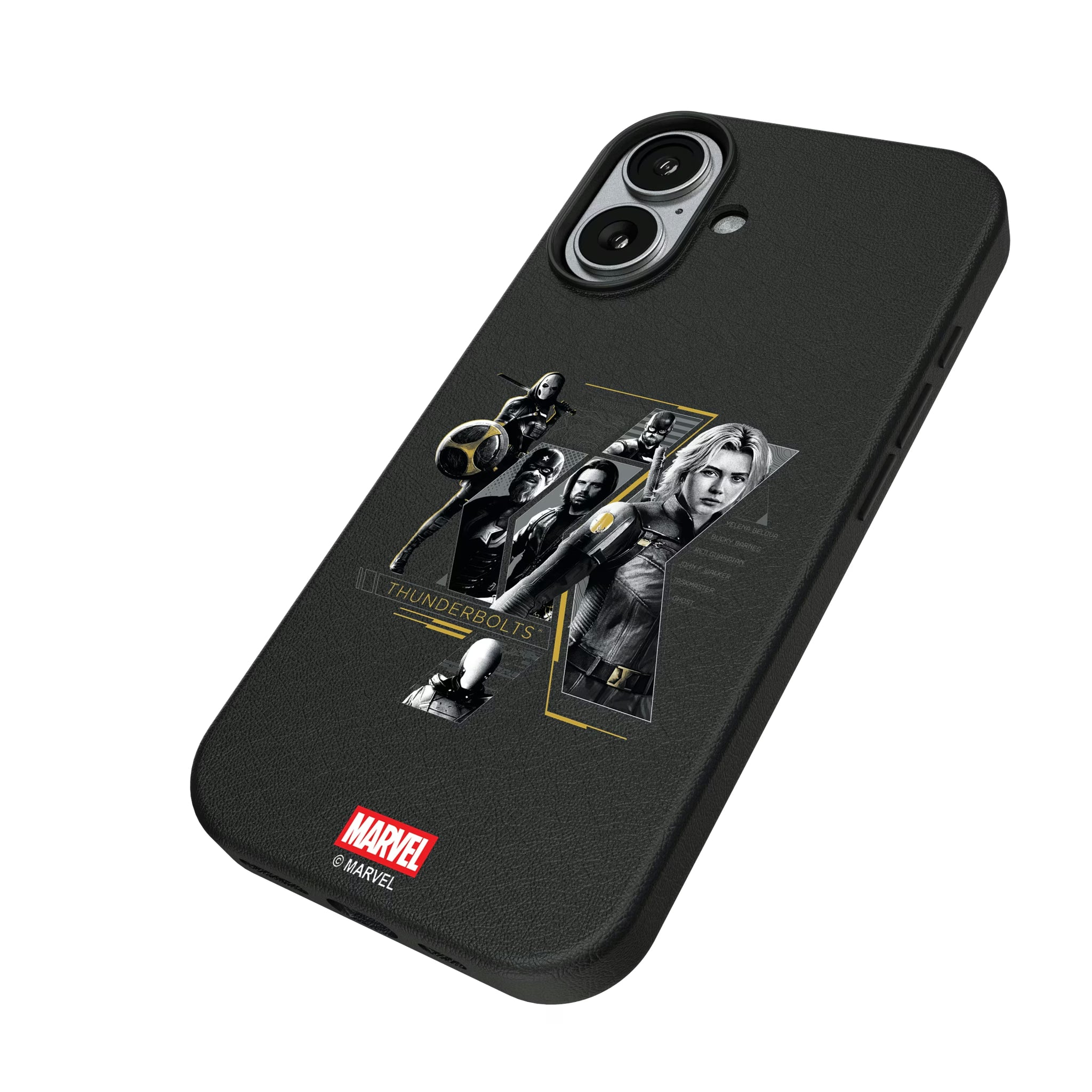 Marvel Thunderbolts Badge iPhone MagSafe Compatible Phone Case for Apple iPhone - Isometric View#Device_iPhone 17