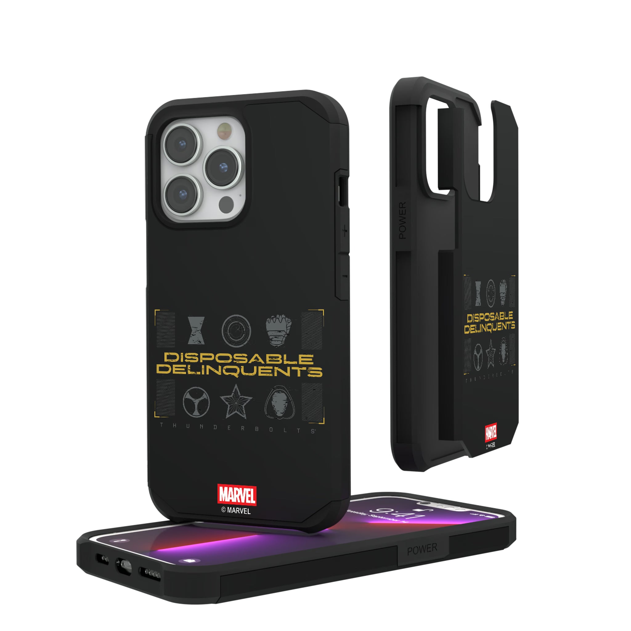 Marvel Thunderbolts Badge iPhone Rugged Phone Case for Apple iPhone#Device_iPhone 13 Pro