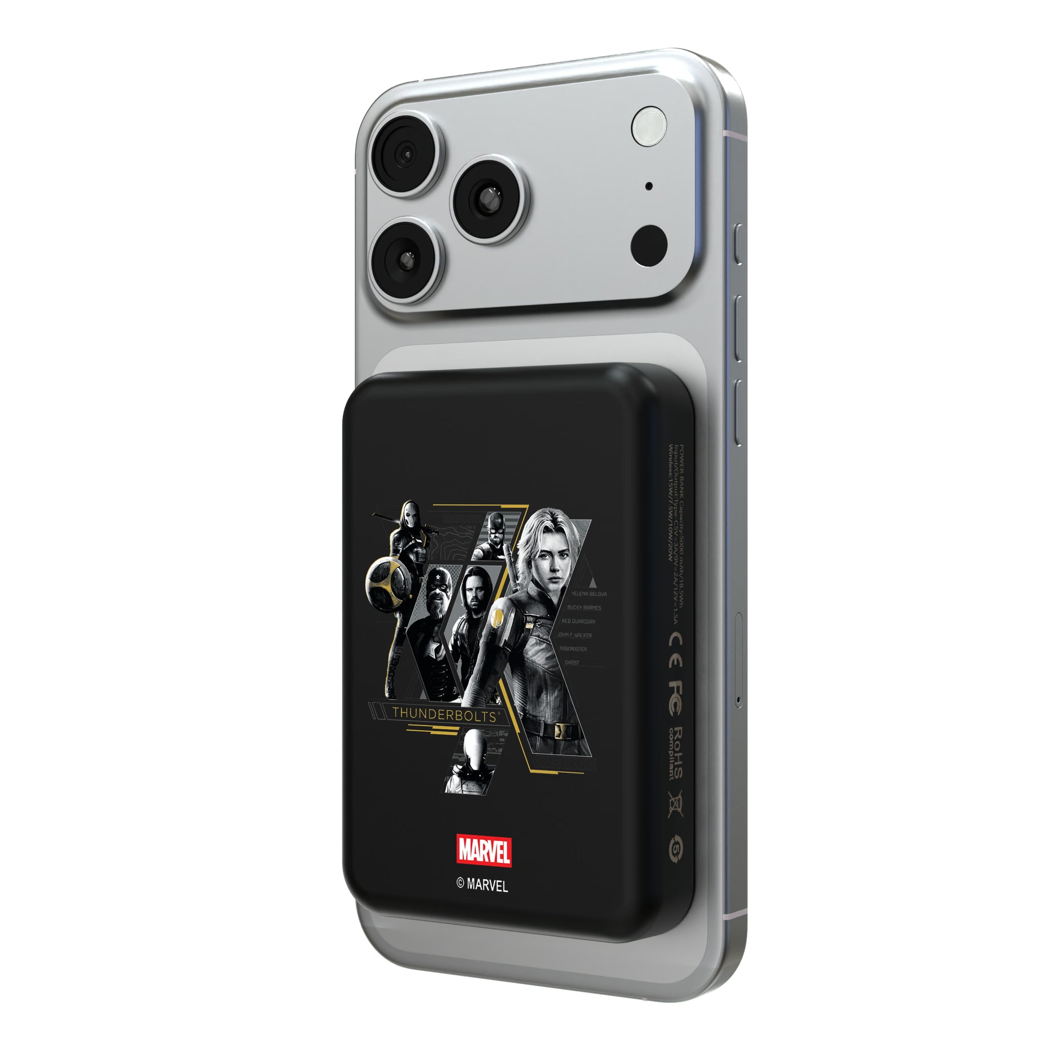Marvel Thunderbolts Badge Wireless Mag Power Bank