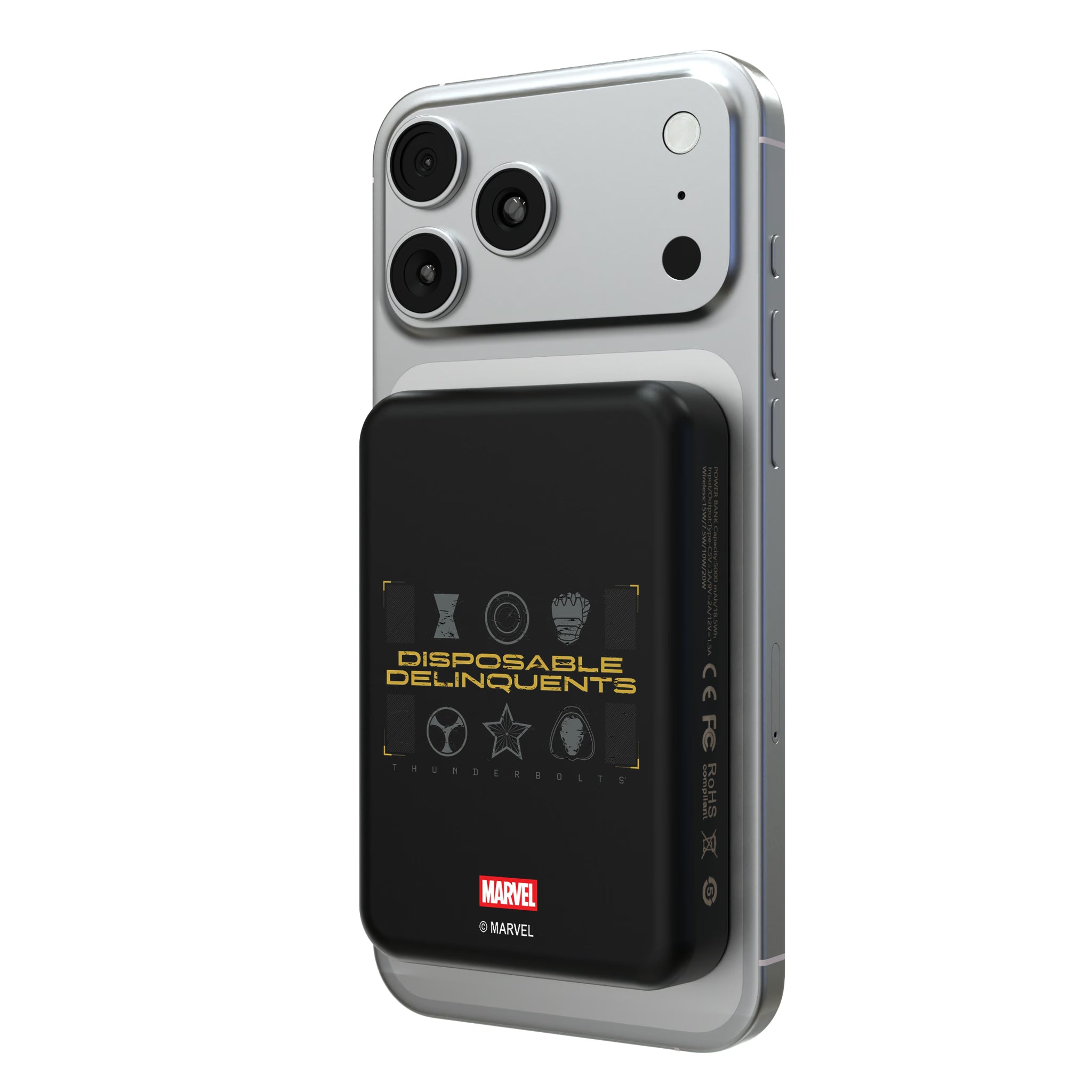 Marvel Thunderbolts Badge Wireless Mag Power Bank