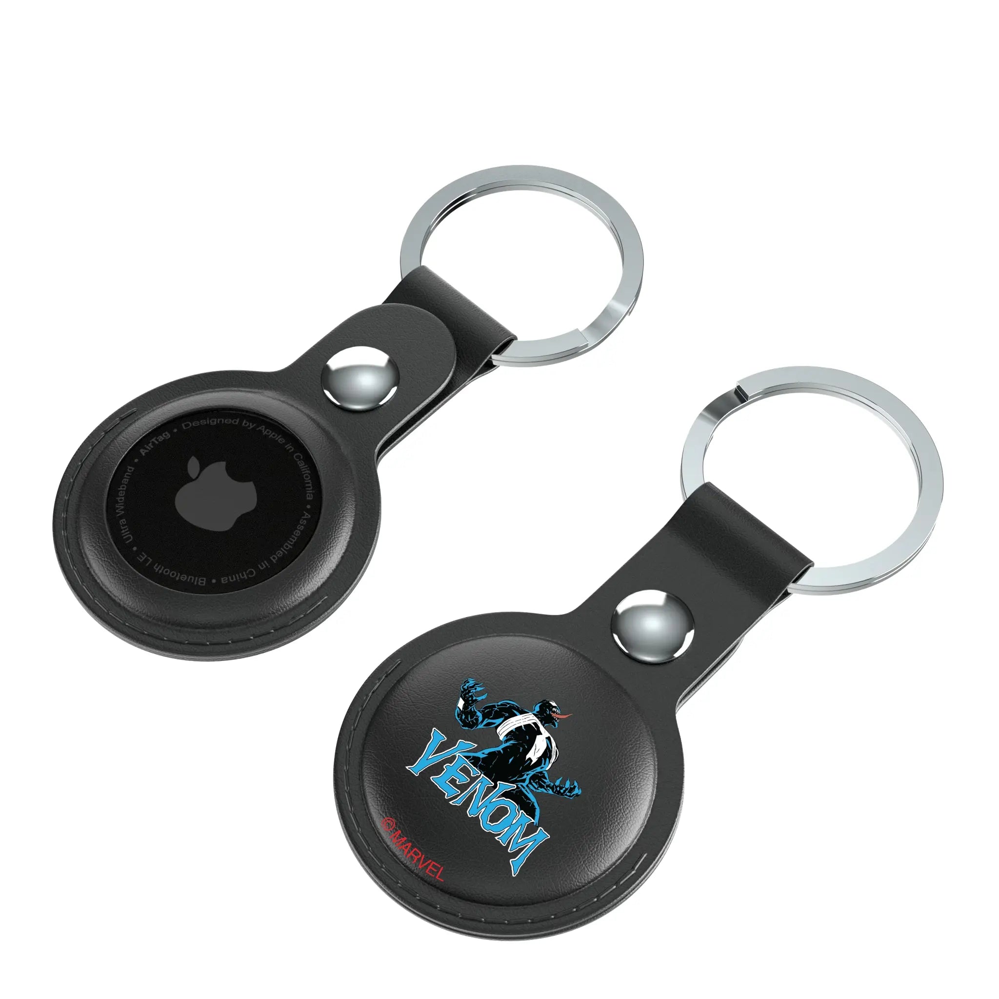 Marvel Venom Badge AirTag Black Airtag Holder 2-Pack - Isometric View