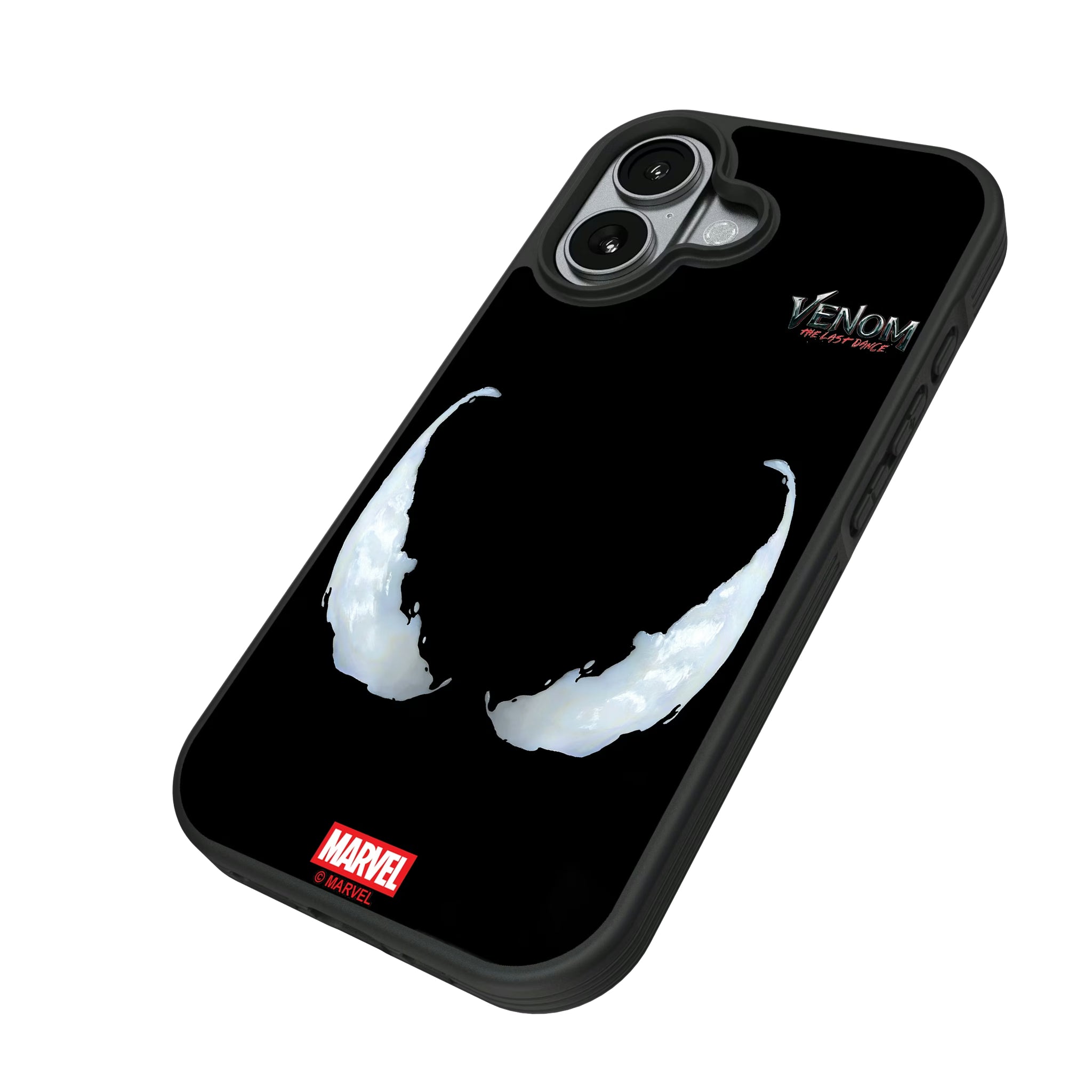 Marvel Venom Badge iPhone Bump Phone Case for Apple iPhone - Isometric View#Device_iPhone 17
