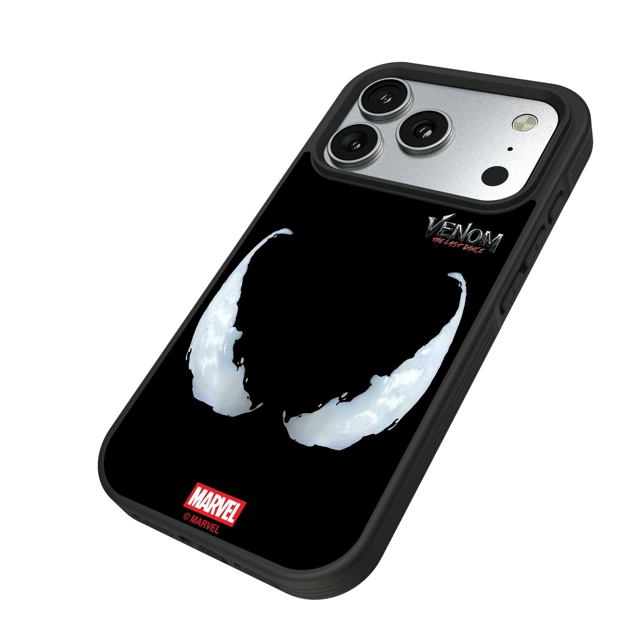 Marvel Venom Badge iPhone Bump Phone Case for Apple iPhone - Isometric View#Device_iPhone 17 Pro