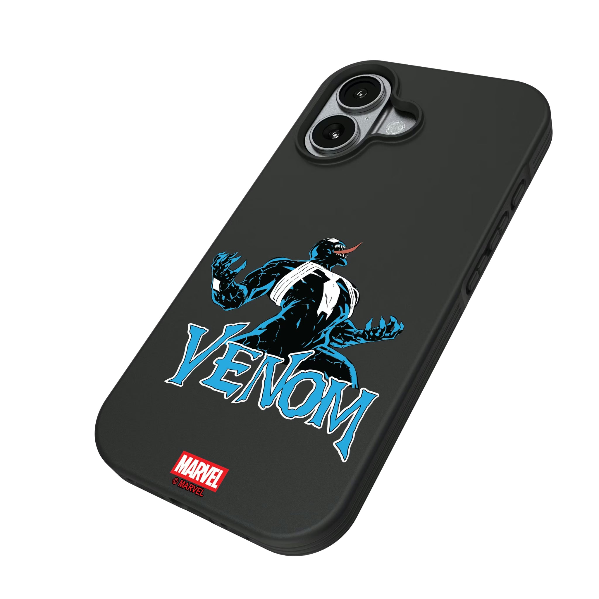 Marvel Venom Badge iPhone Bump Phone Case for Apple iPhone - Isometric View#Device_iPhone 17