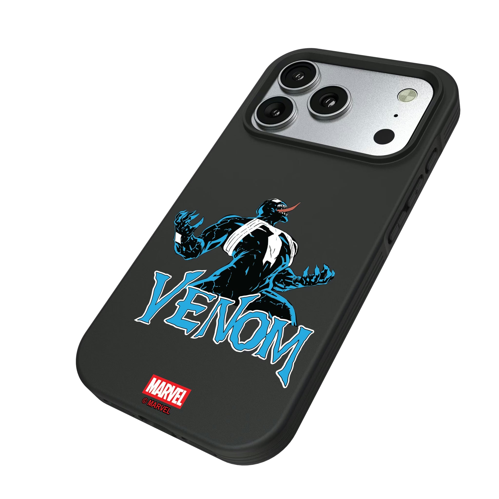 Marvel Venom Badge iPhone Bump Phone Case for Apple iPhone - Isometric View#Device_iPhone 17 Pro
