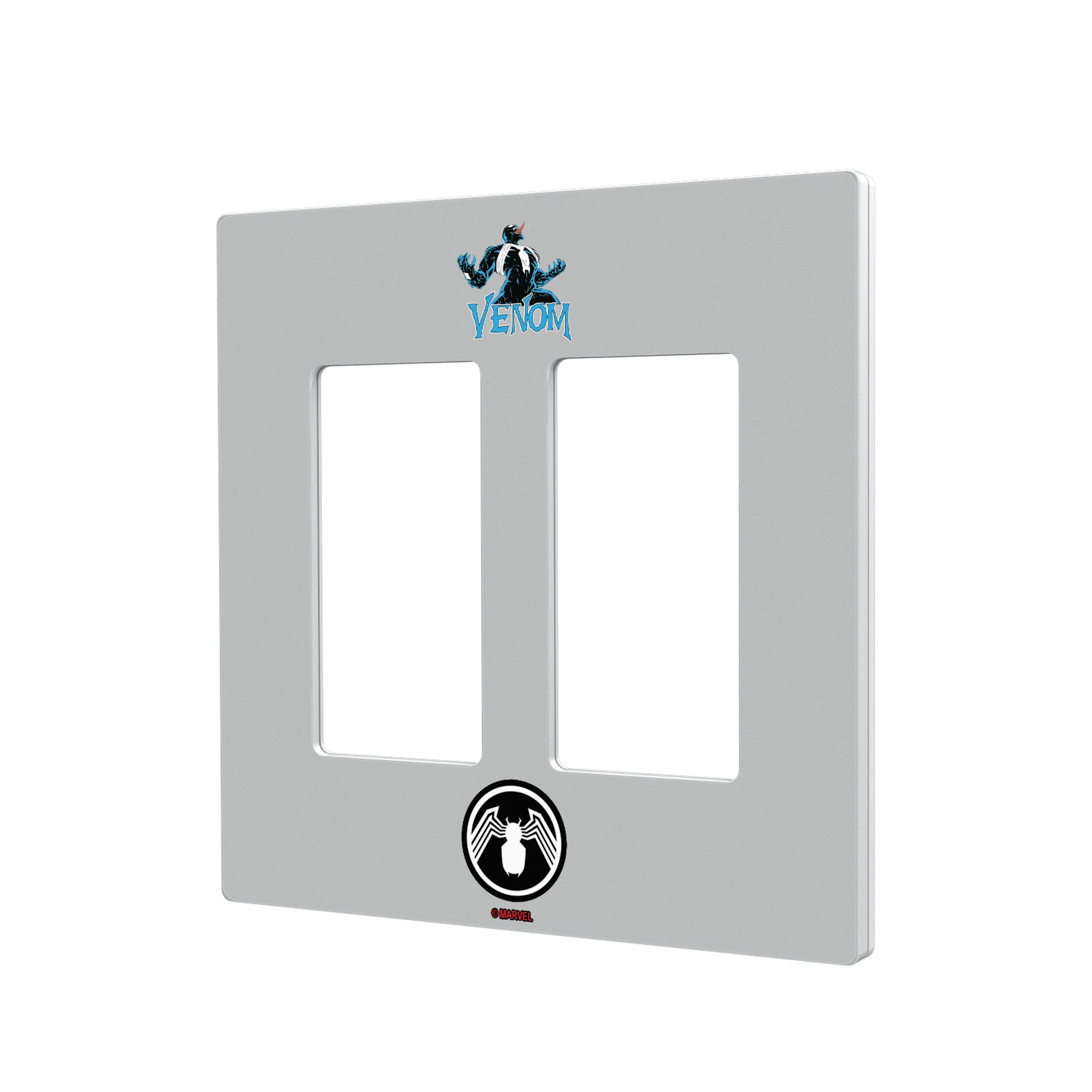 Marvel Venom Badge Hidden-Screw Light Switch Plate#Style_Double Rocker