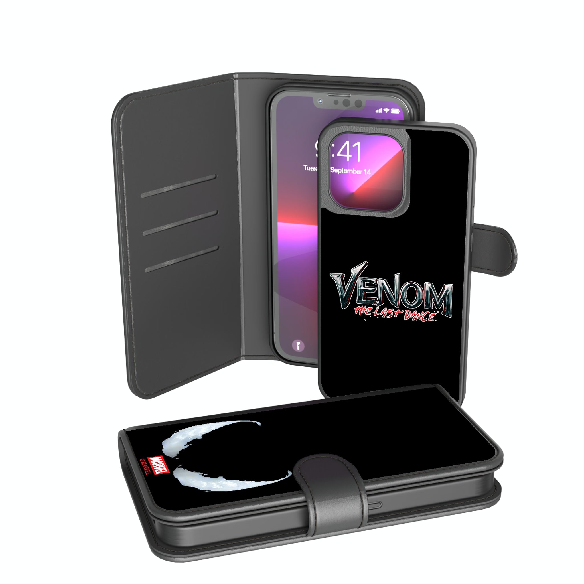 Marvel Venom Badge iPhone Wallet Phone Case for Apple iPhone