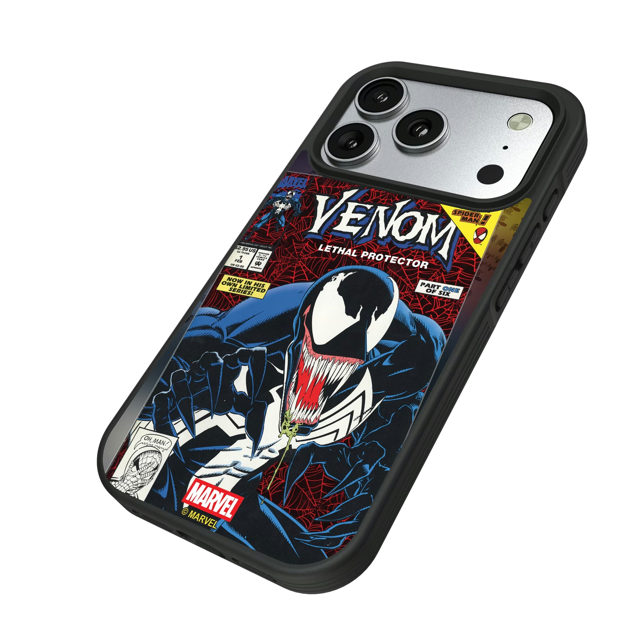 Marvel Venom Classic Cover iPhone Bump Phone Case for Apple iPhone - Isometric View#Device_iPhone 17 Pro