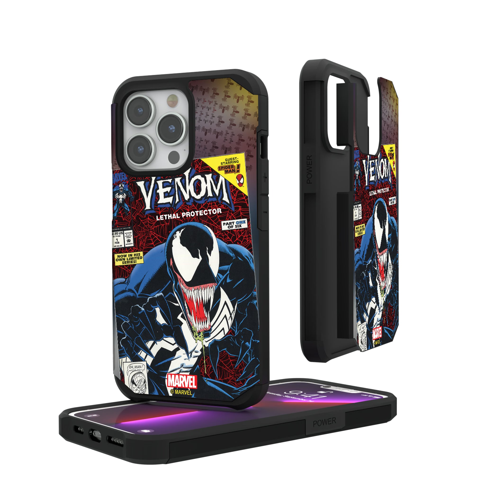 Marvel Venom Classic Cover iPhone Rugged Phone Case for Apple iPhone#Device_iPhone 13 Pro
