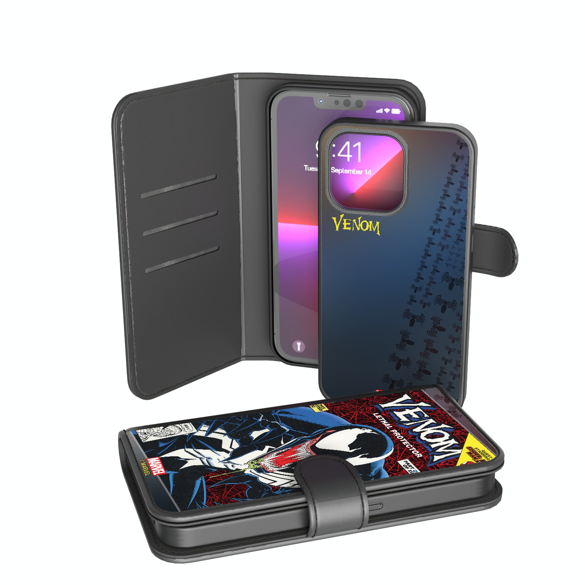 Marvel Venom Classic Cover iPhone Wallet Phone Case for Apple iPhone