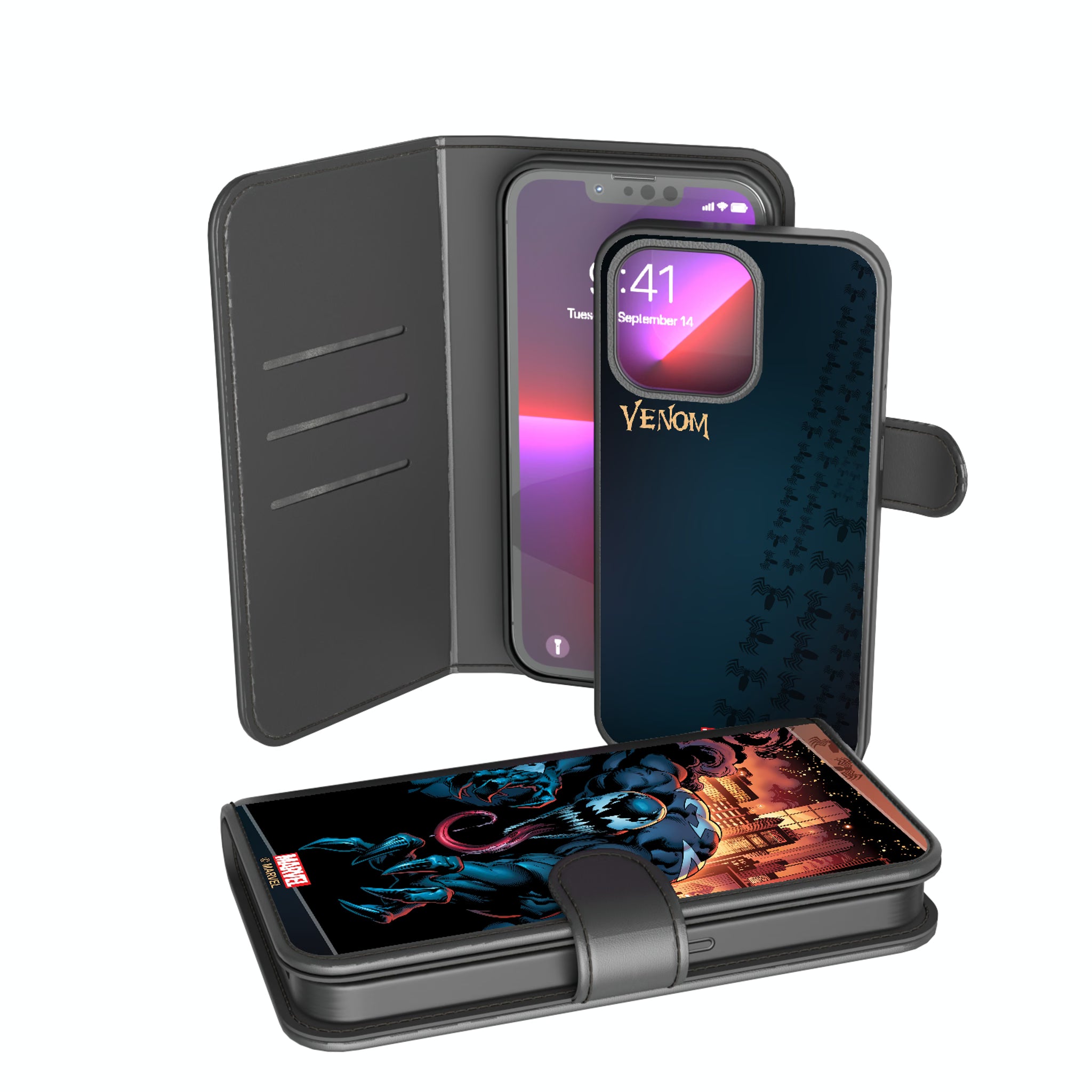 Marvel Venom Cover Art iPhone Wallet Phone Case for Apple iPhone