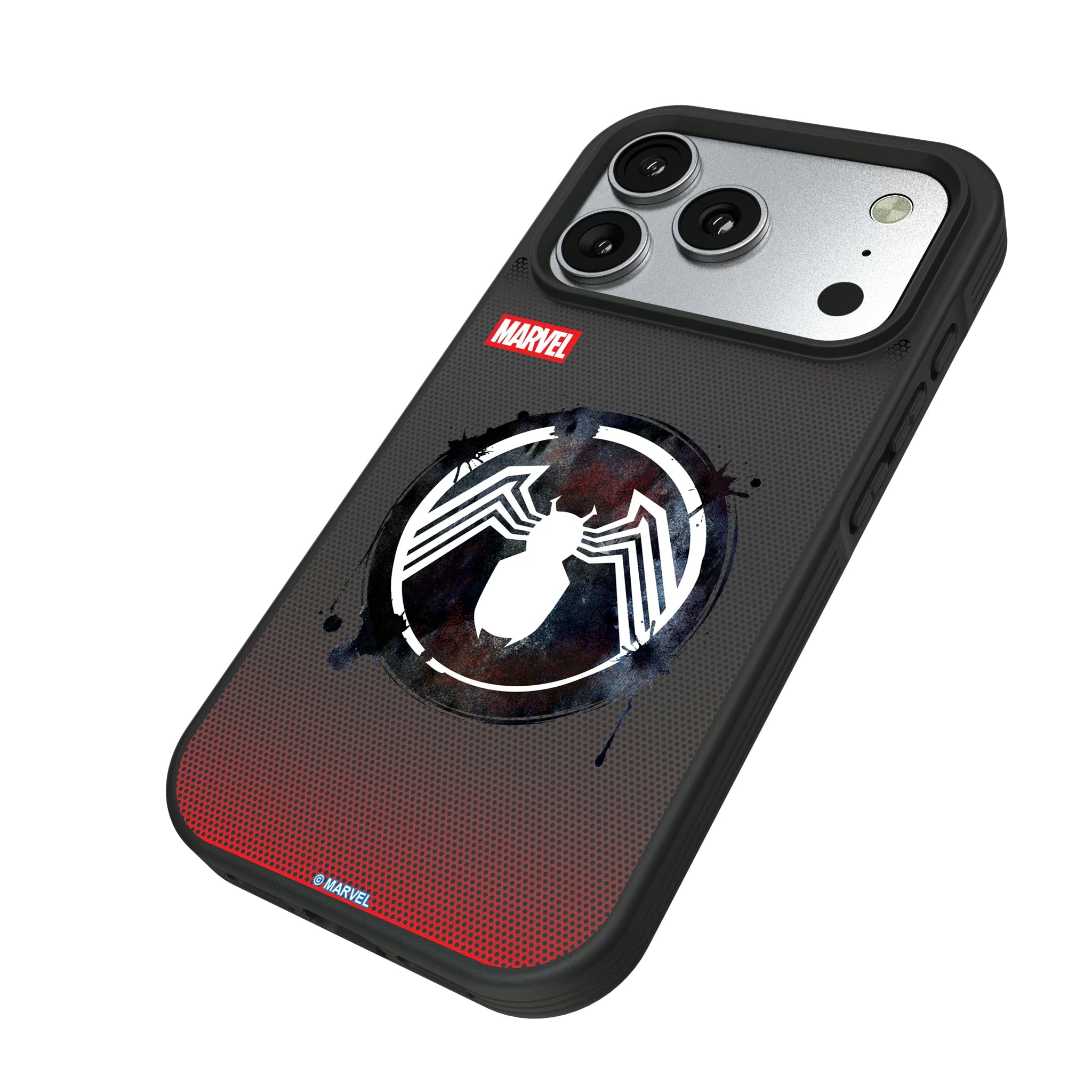 Marvel Venom Grid iPhone Bump Phone Case for Apple iPhone - Isometric View#Device_iPhone 17 Pro