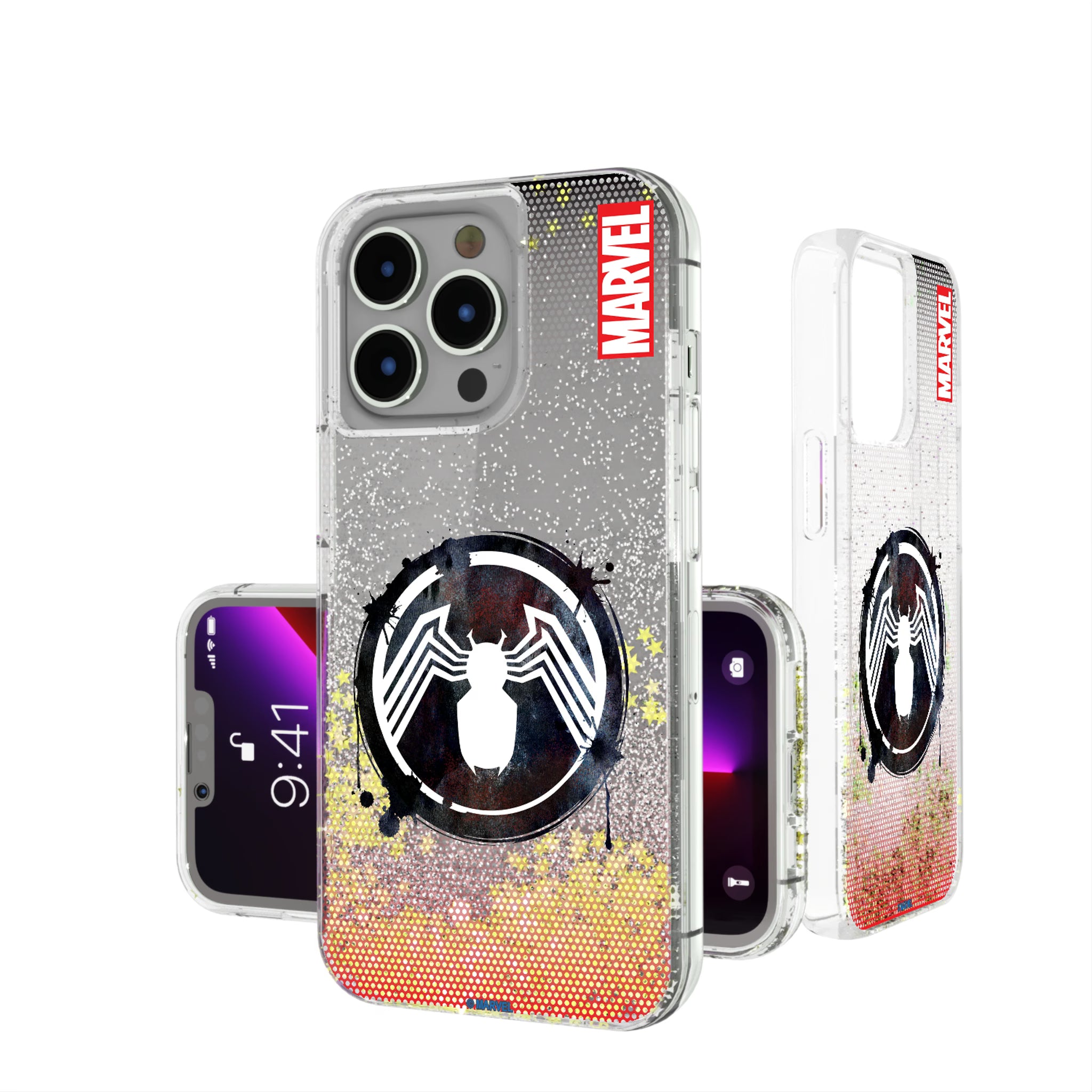 Marvel Venom Grid iPhone Glitter Phone Case for Apple iPhone
