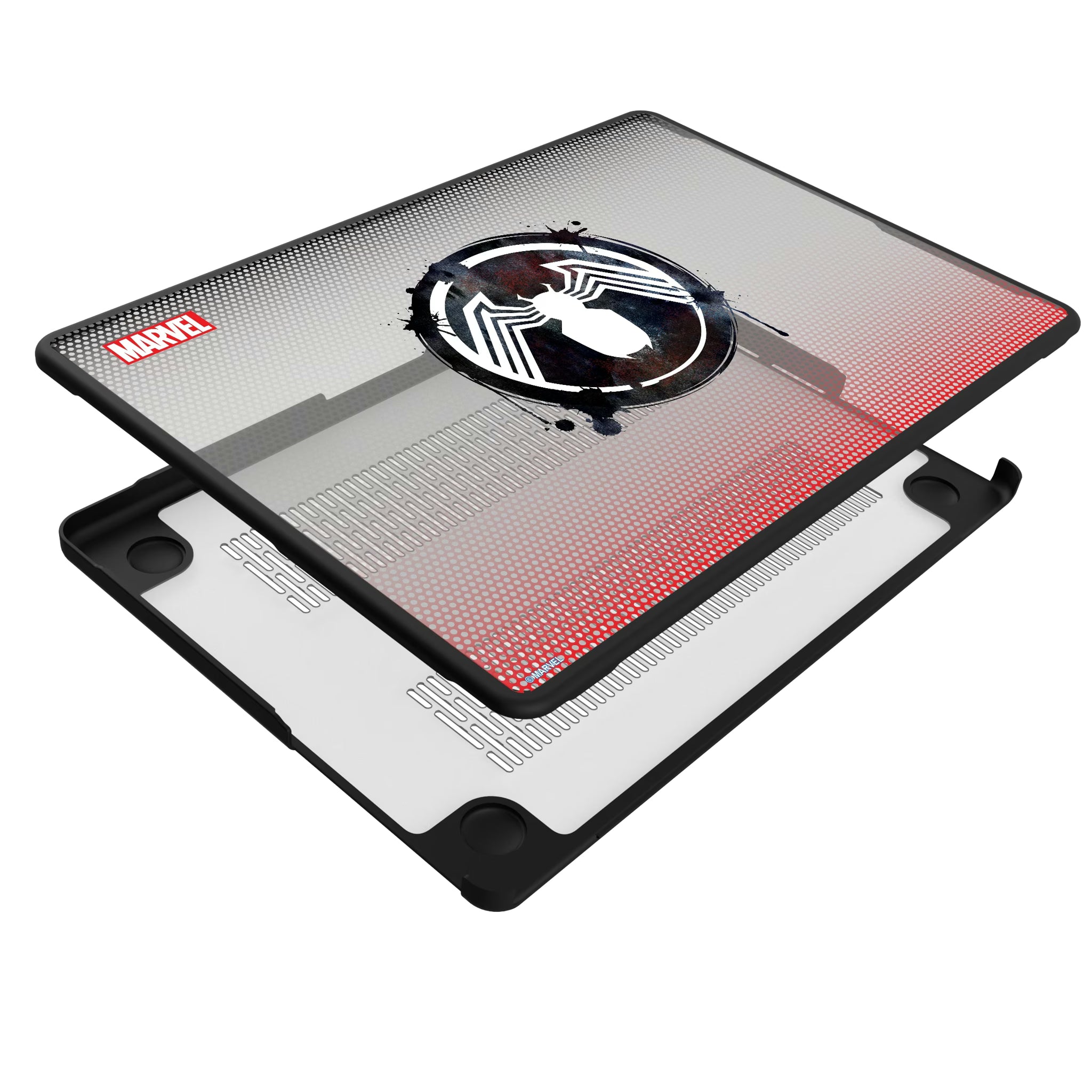 Marvel Venom Grid MacBook Laptop Case for Apple MacBook - Isometric View#Device_MacBook Pro (14-inch, 2021) / MacBook Pro (14-inch, 2023) / MacBook Pro (14-inch, 2024)