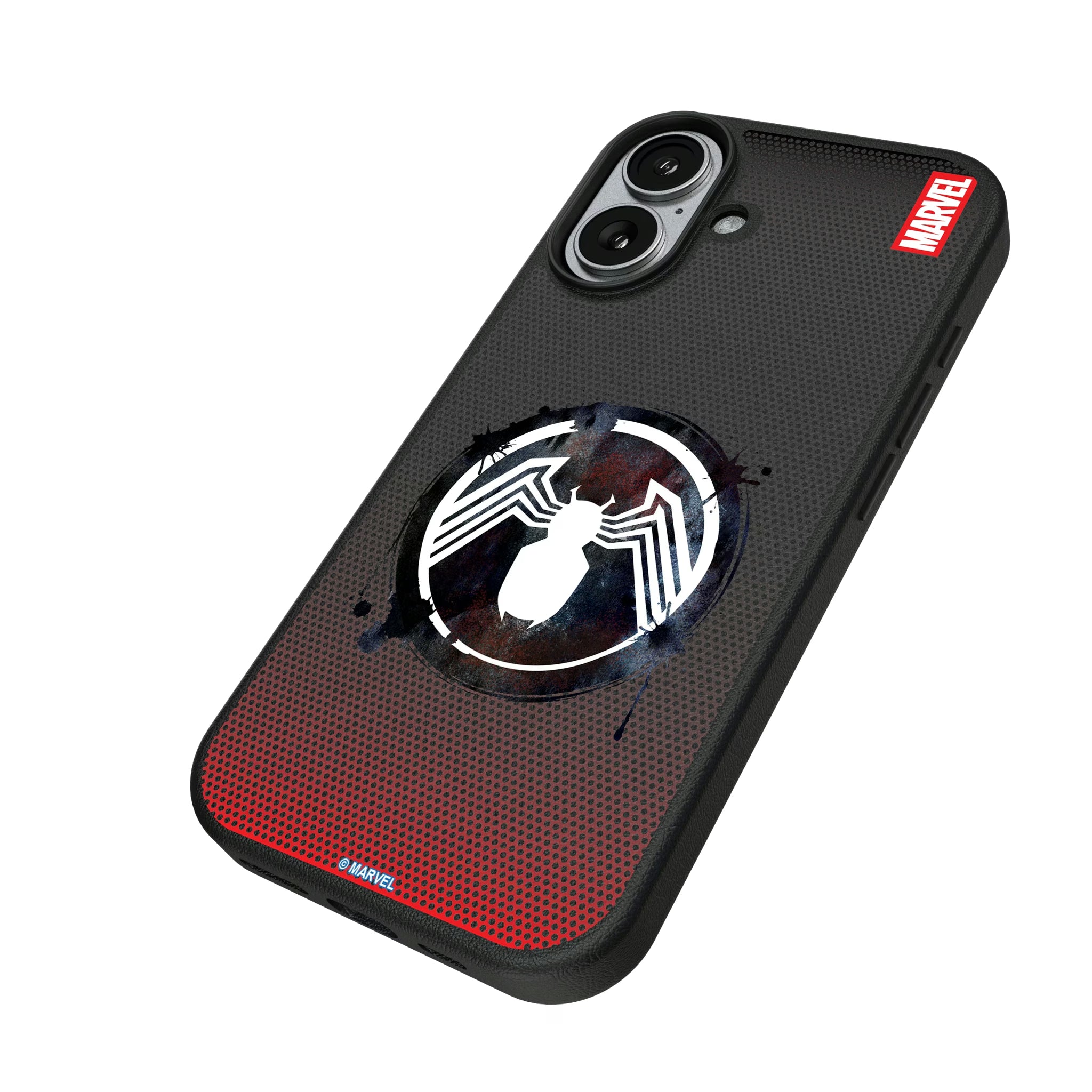Marvel Venom Grid iPhone MagSafe Compatible Phone Case for Apple iPhone - Isometric View#Device_iPhone 17