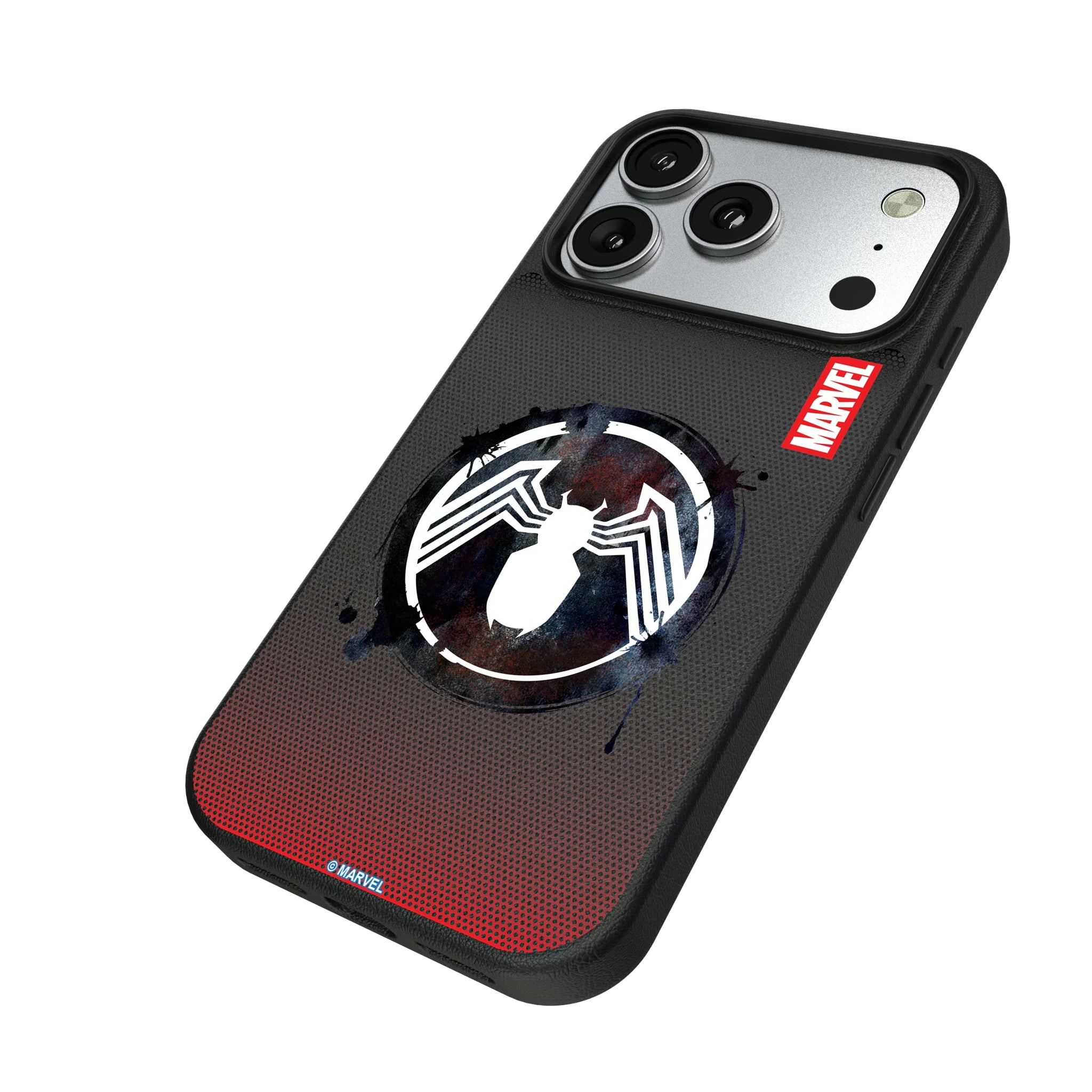 Marvel Venom Grid iPhone MagSafe Compatible Phone Case for Apple iPhone - Isometric View#Device_iPhone 17 Pro