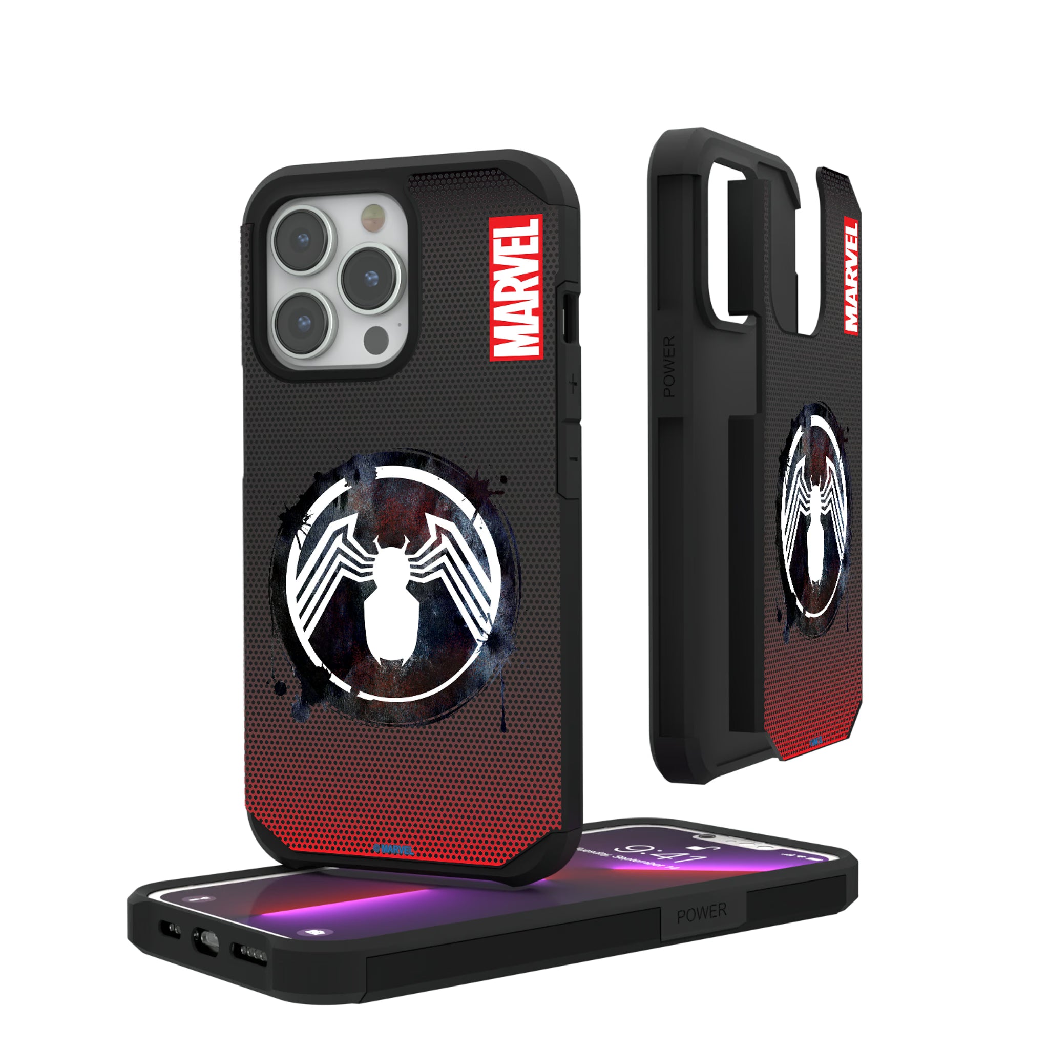 Marvel Venom Grid iPhone Rugged Phone Case for Apple iPhone#Device_iPhone 13 Pro