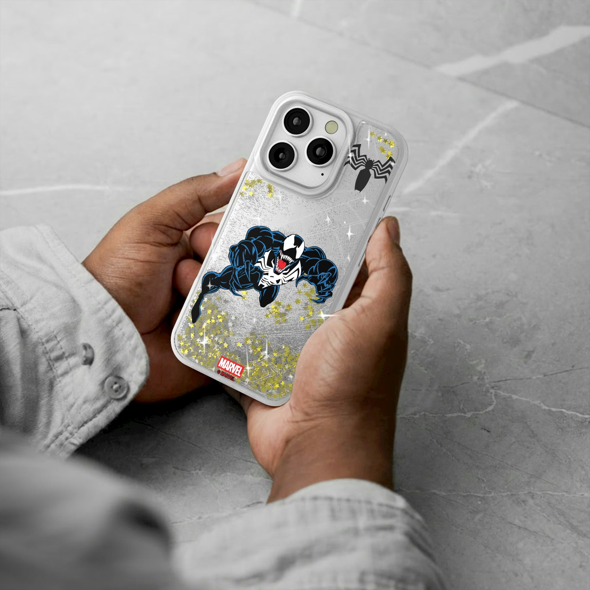 Marvel Venom MechLine iPhone Glitter Phone Case for Apple iPhone - Lifestyle#Device_iPhone 16 Pro