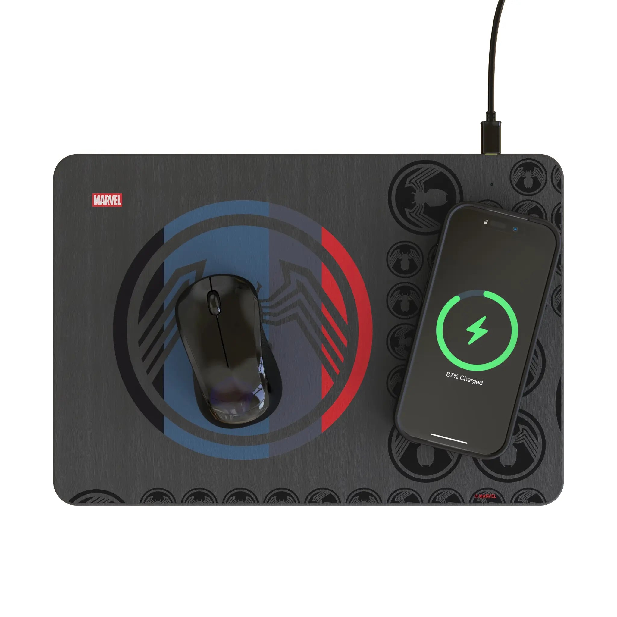 Marvel Venom Sigil 15-Watt Wireless Charger and Mouse Pad - Lifestyle