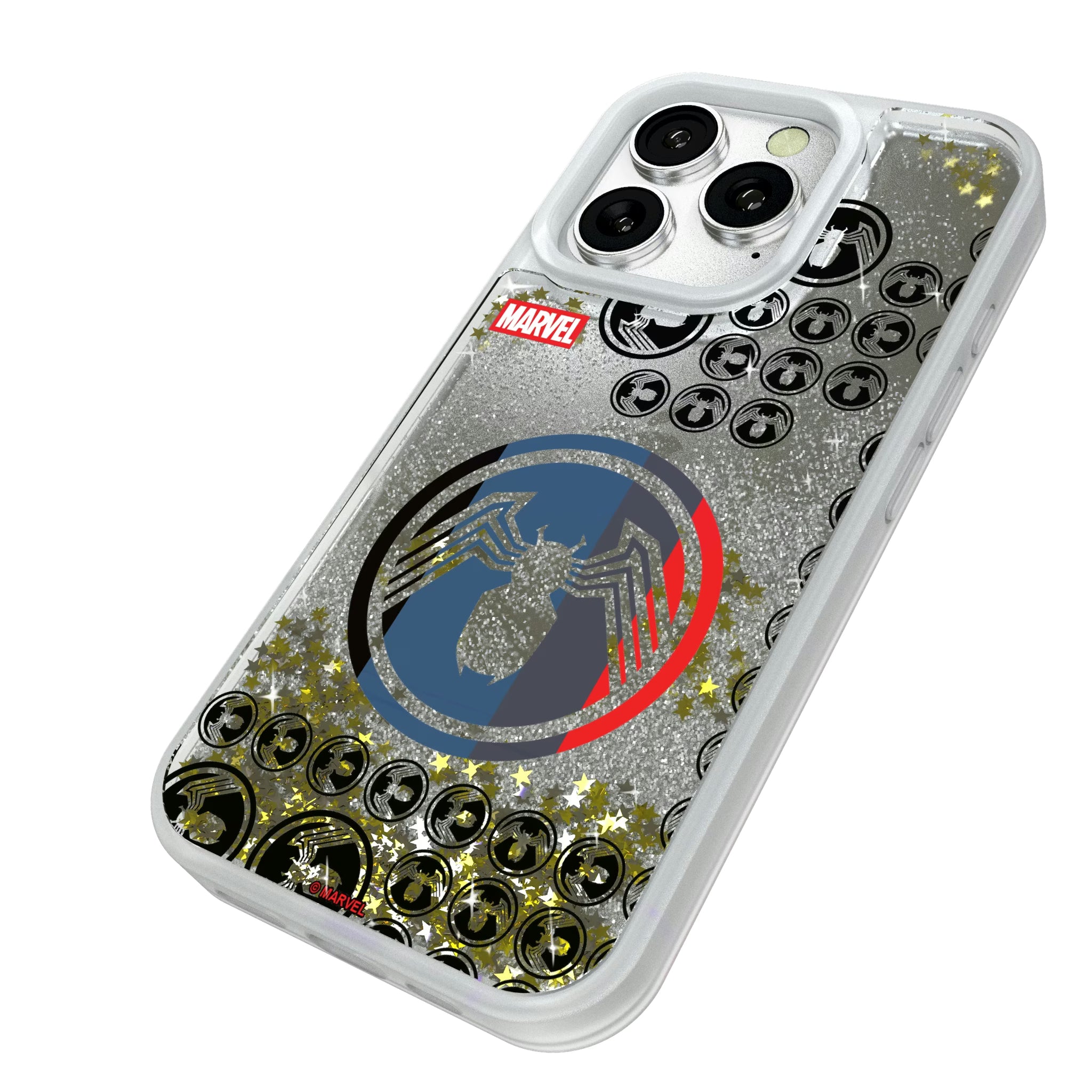 Marvel Venom Sigil iPhone Glitter Phone Case for Apple iPhone - Isometric View#Device_iPhone 16 Pro