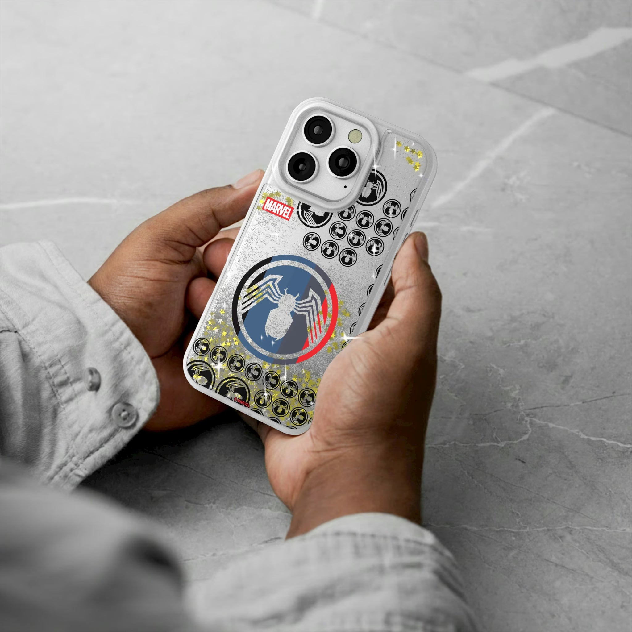 Marvel Venom Sigil iPhone Glitter Phone Case for Apple iPhone - Lifestyle#Device_iPhone 16 Pro
