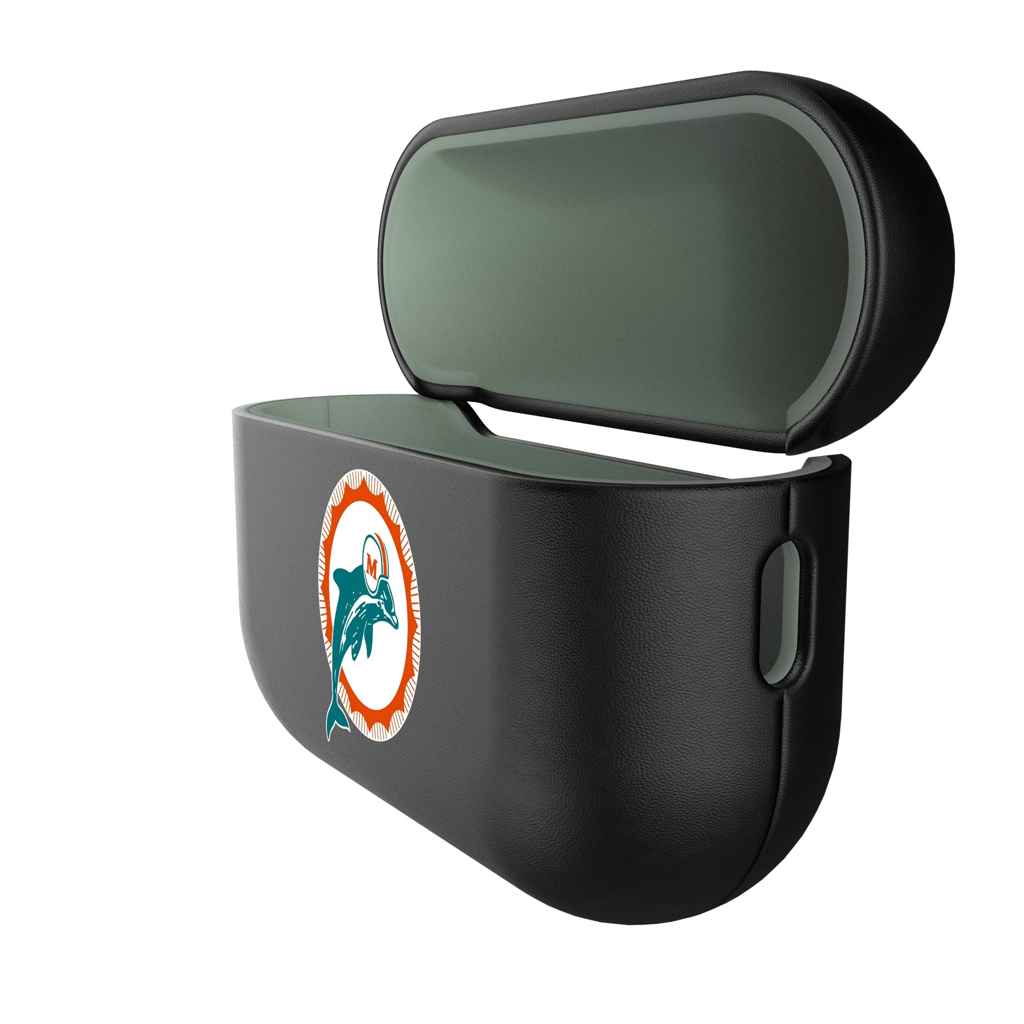 Miami Dolphins 1966-1973 Historic Collection Insignia AirPods AirPod Case Cover - Isometric View#Device_AirPods Pro 3