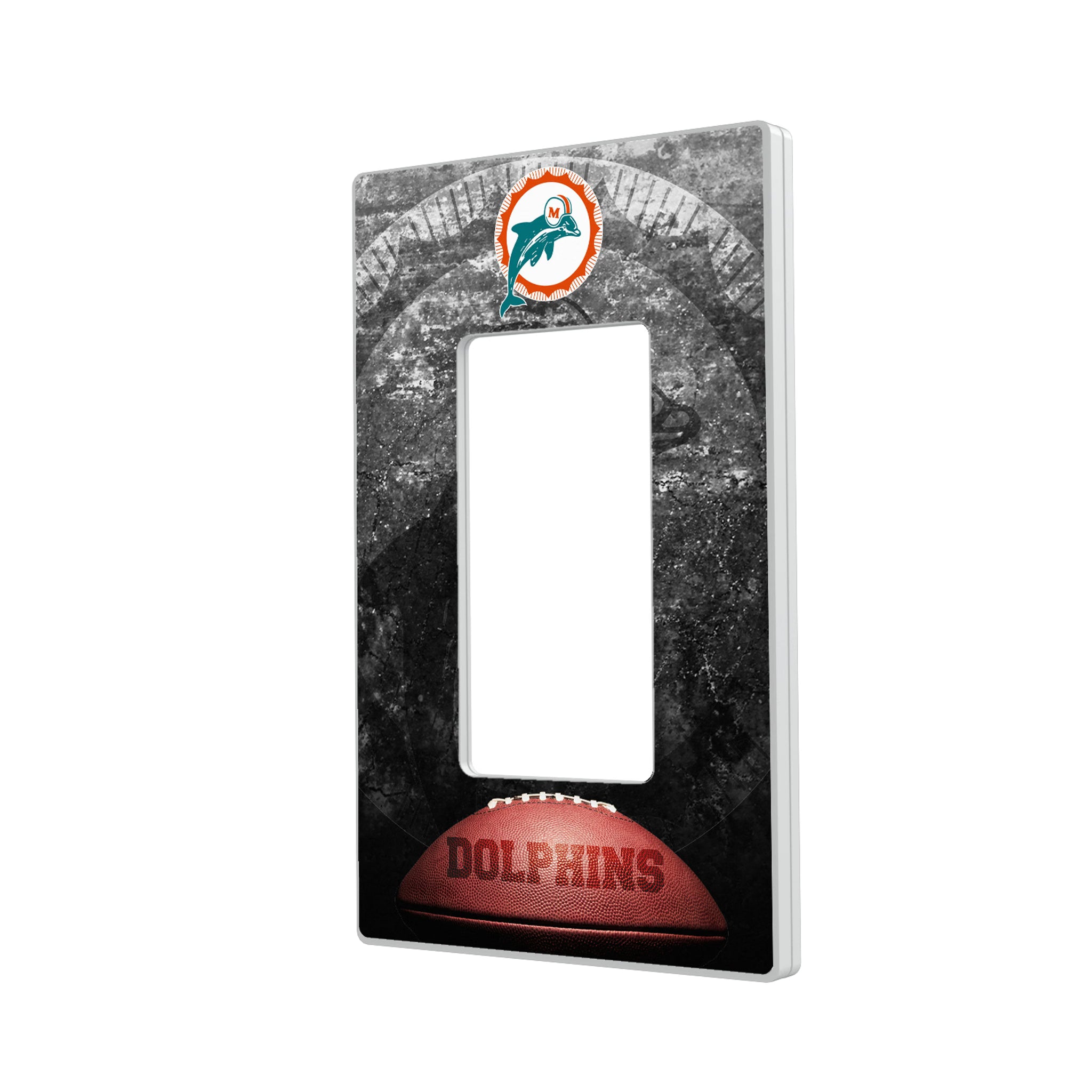 Miami Dolphins 1966-1973 Historic Collection Legendary Hidden-Screw Light Switch Plate#Style_Single Rocker